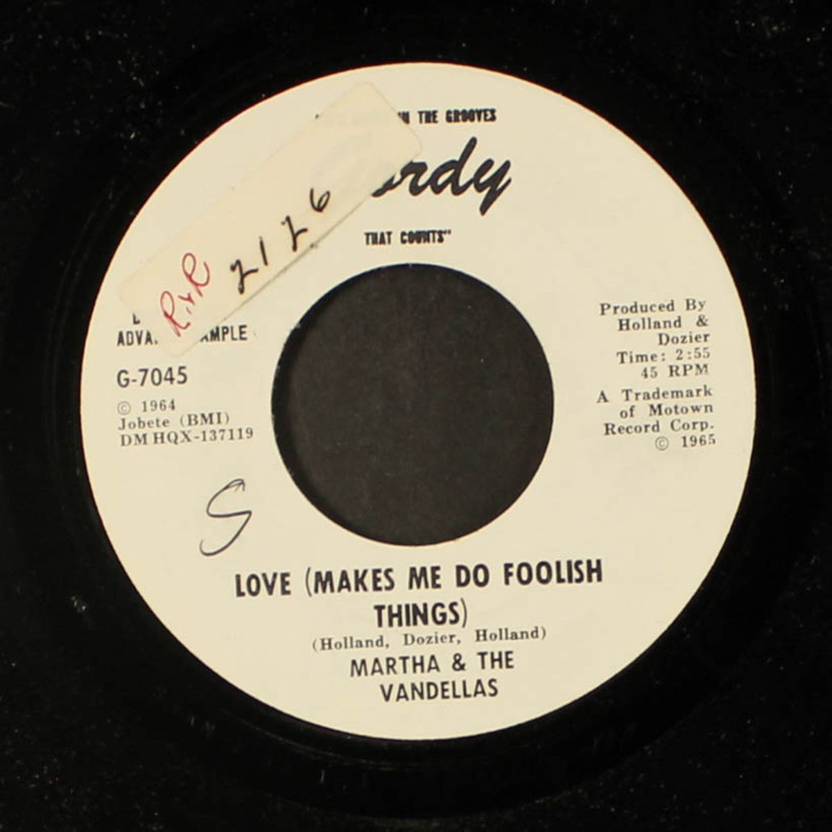 love (makes me do foolish things) / same by MARTHA & VANDELLAS