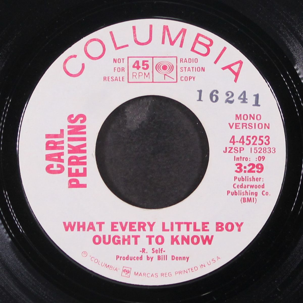 what every little boy ought to know / mono by CARL PERKINS