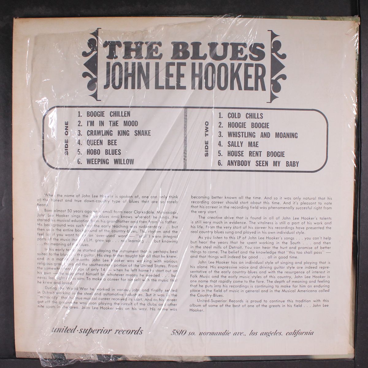 the blues by JOHN LEE HOOKER
