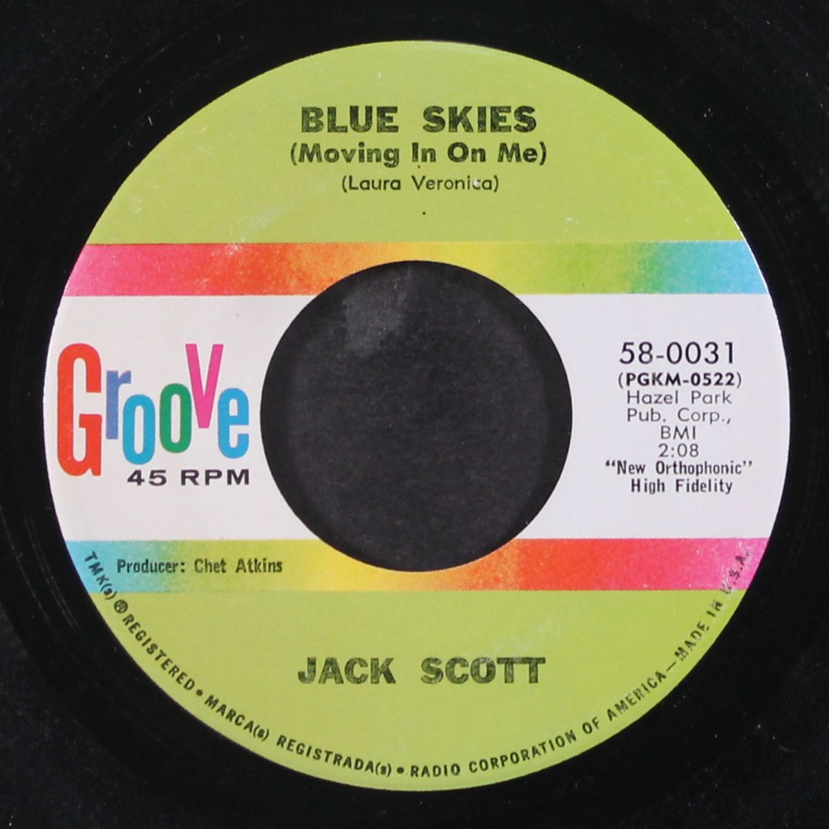 i knew you first / blue skies by JACK SCOTT