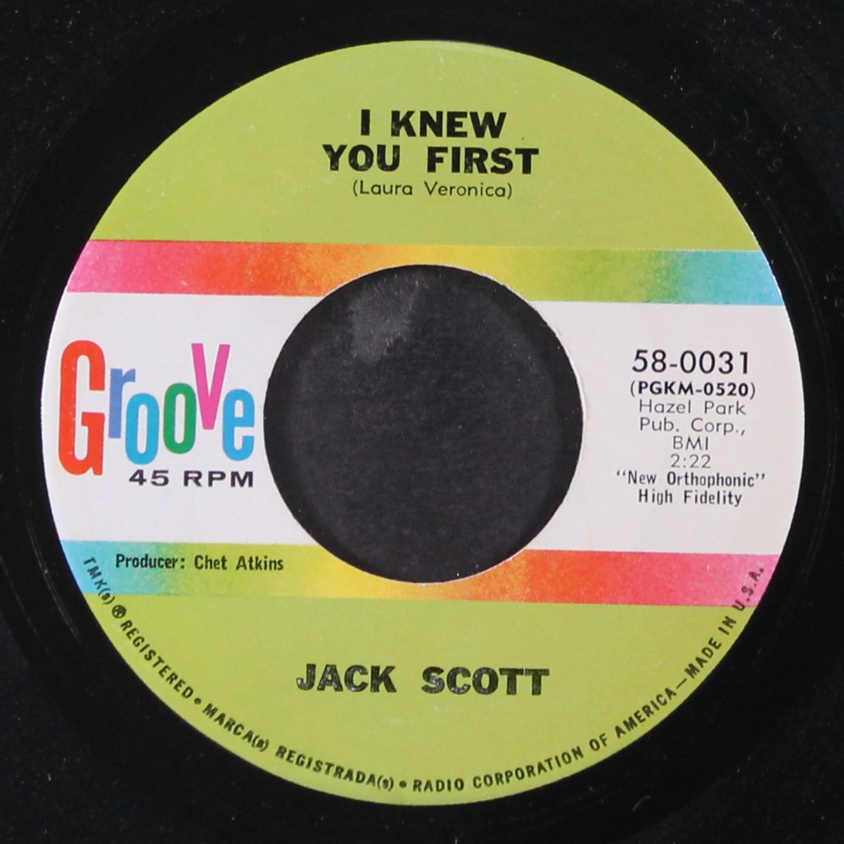 i knew you first / blue skies by JACK SCOTT