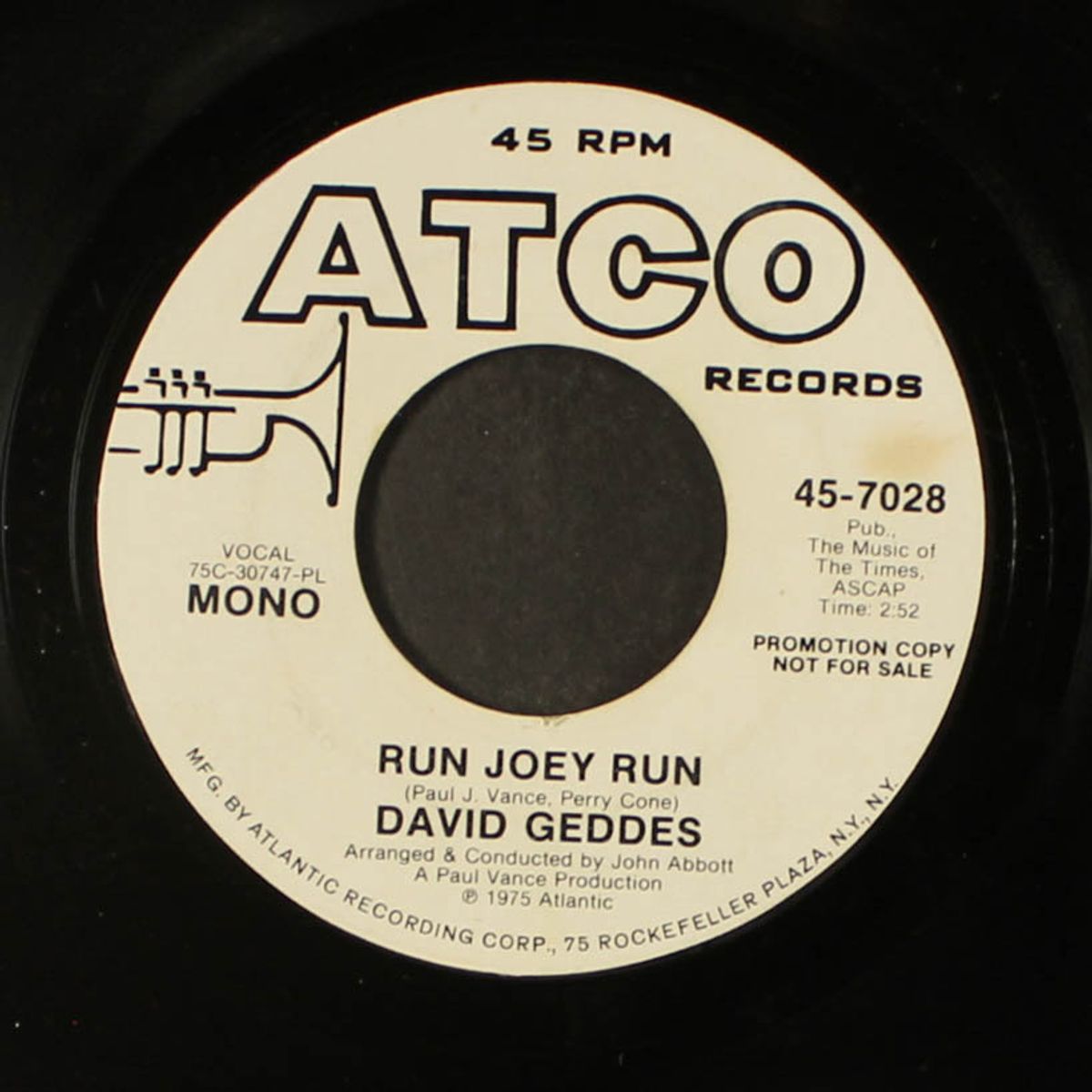 run joey run / honey don't blow it by DAVID GEDDES