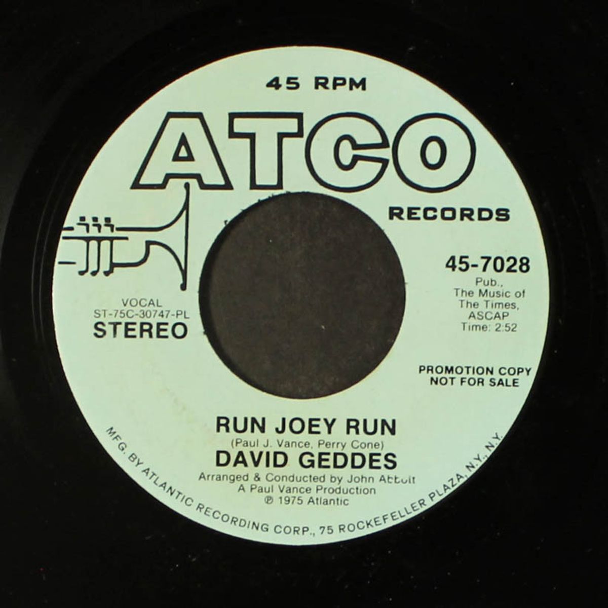 run joey run / honey don't blow it by DAVID GEDDES