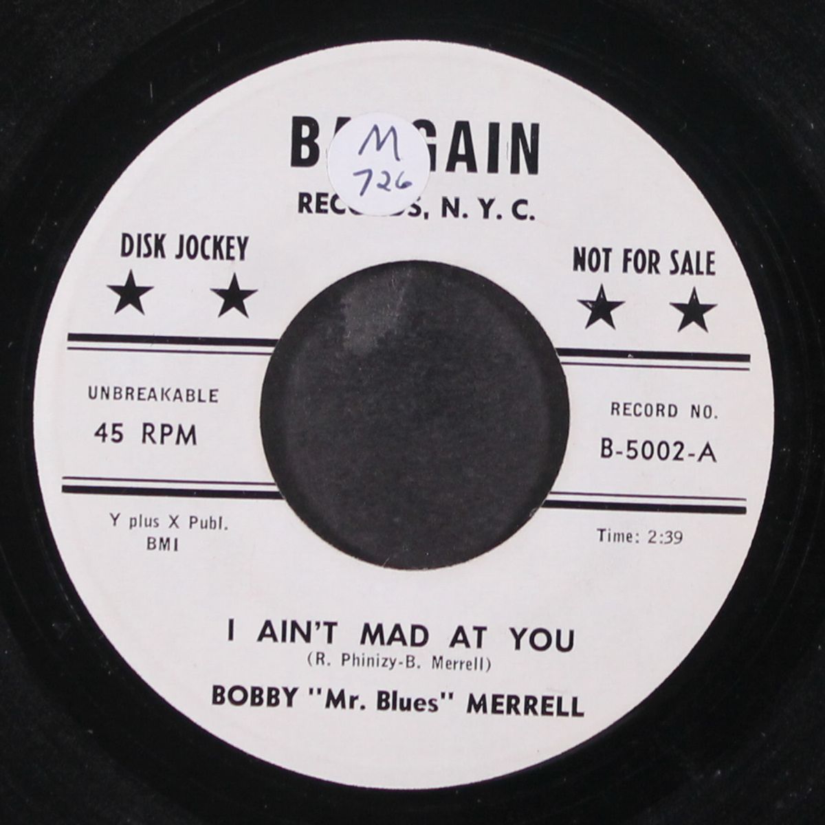 i ain't mad at you / i'm gonna set you free by BOBBY "MR. BLUES" MERRELL