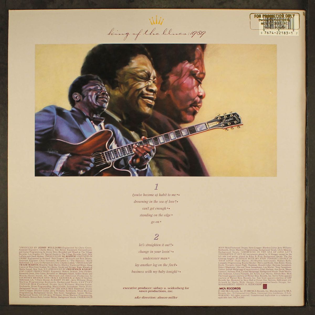 king of the blues: 1989 by B.B. KING