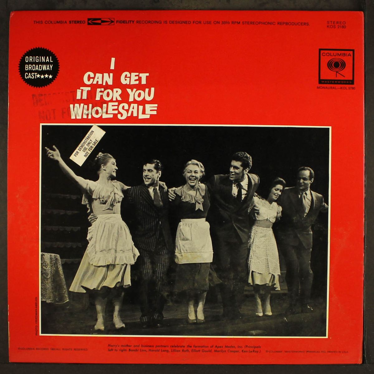 i can get it for you wholesale by ORIGINAL BROADWAY CAST