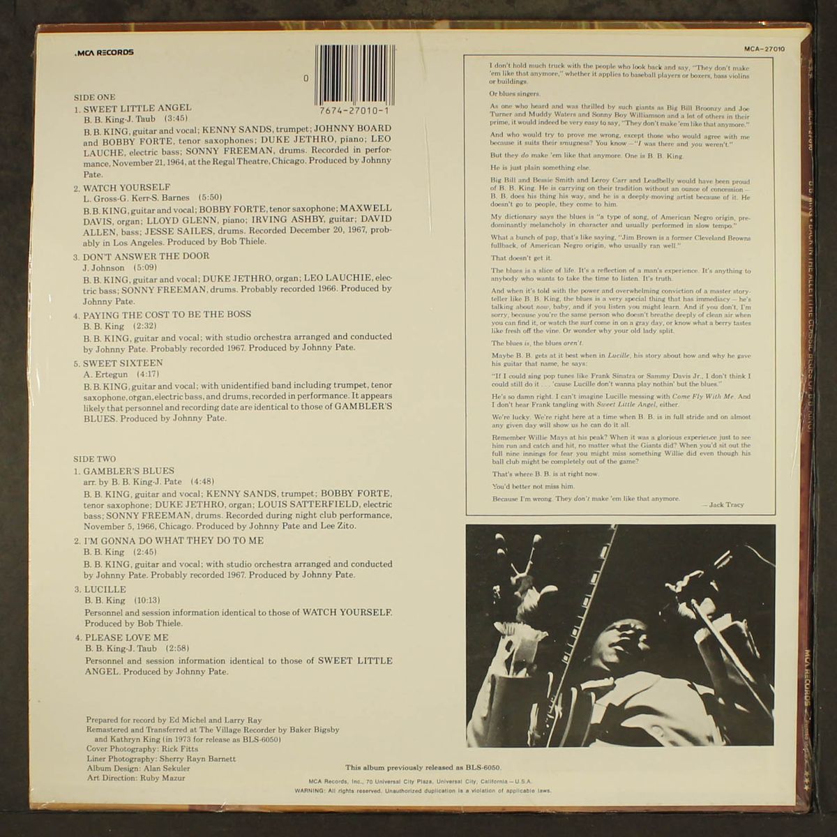 back in the alley by B.B. KING