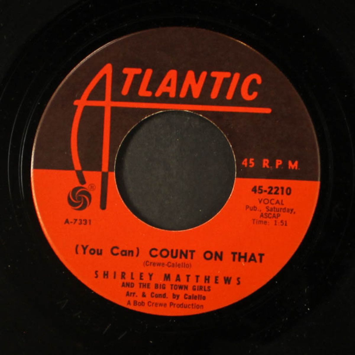 you can count on me / big town boy by SHIRLEY MATTHEWS