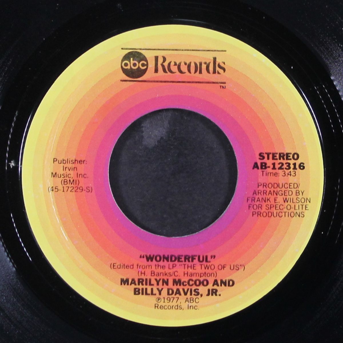 wonderful / hard road down by MARILYN MCCOO & BILLY DAVIS JR.