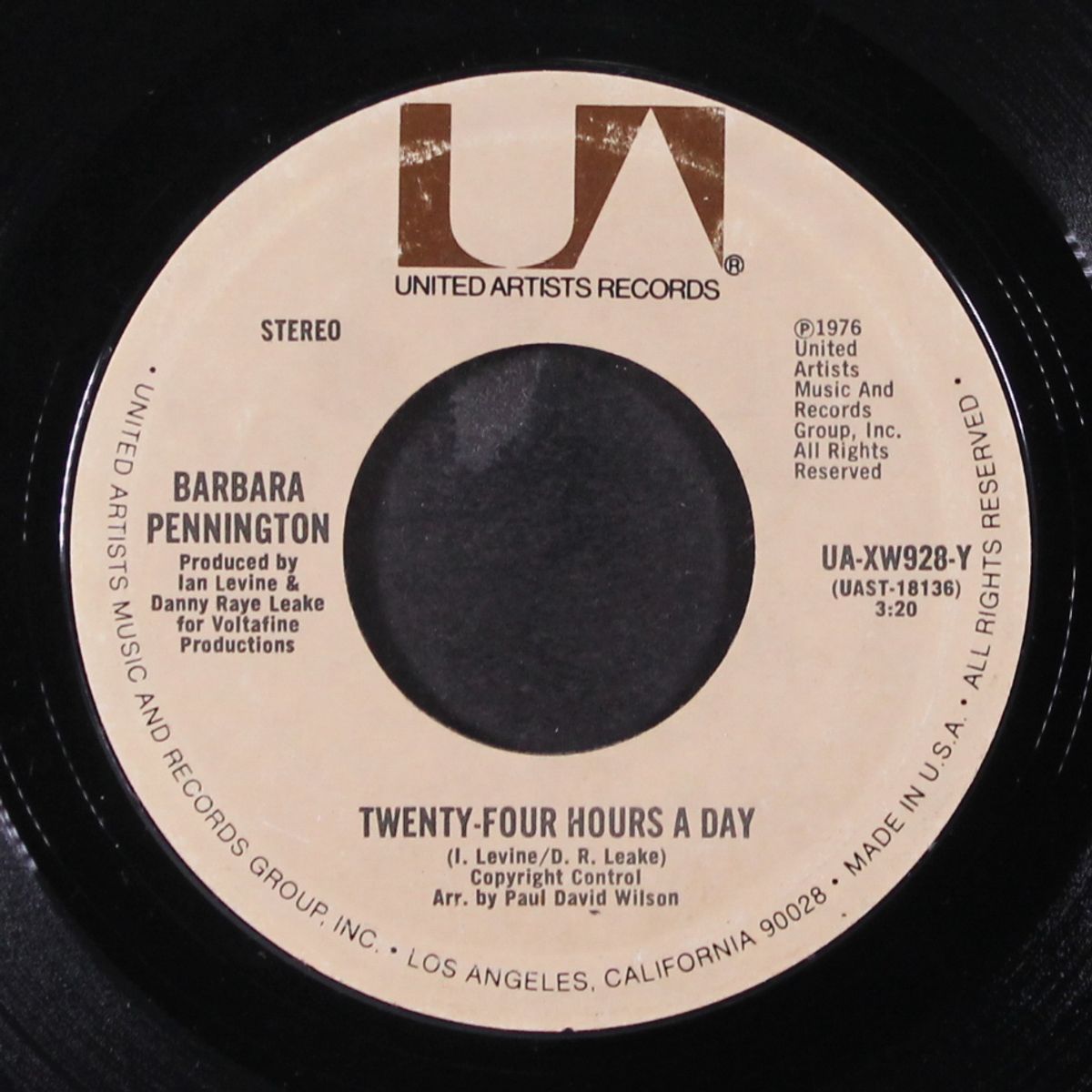 twenty-four hours a day / i can't erase the thoughts of you by BARBARA PENNINGTON