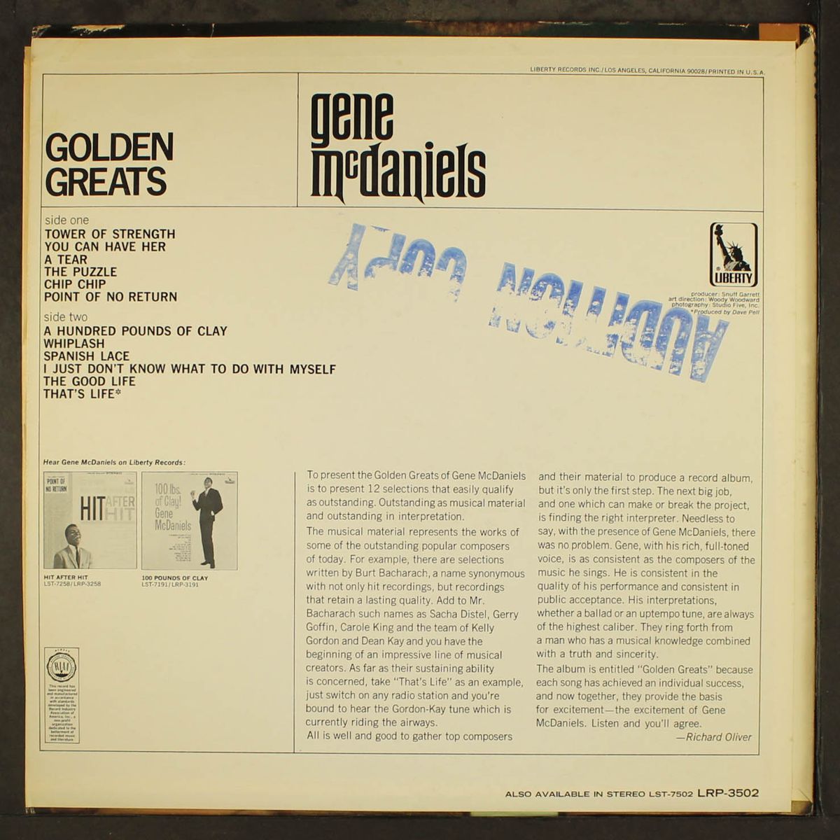 golden greats by GENE MCDANIELS