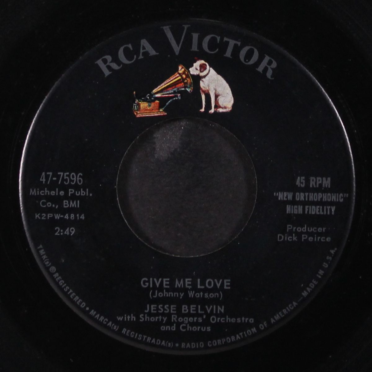 give me love / i'll never be lonely again by JESSE BELVIN