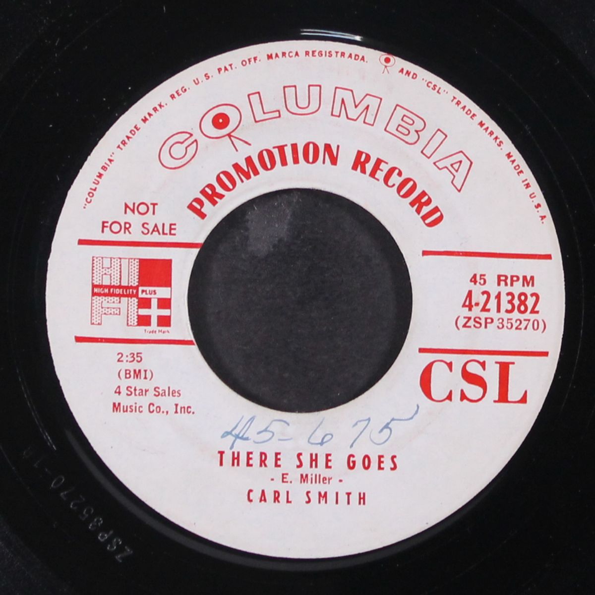 there she goes / old lonesome times by CARL SMITH
