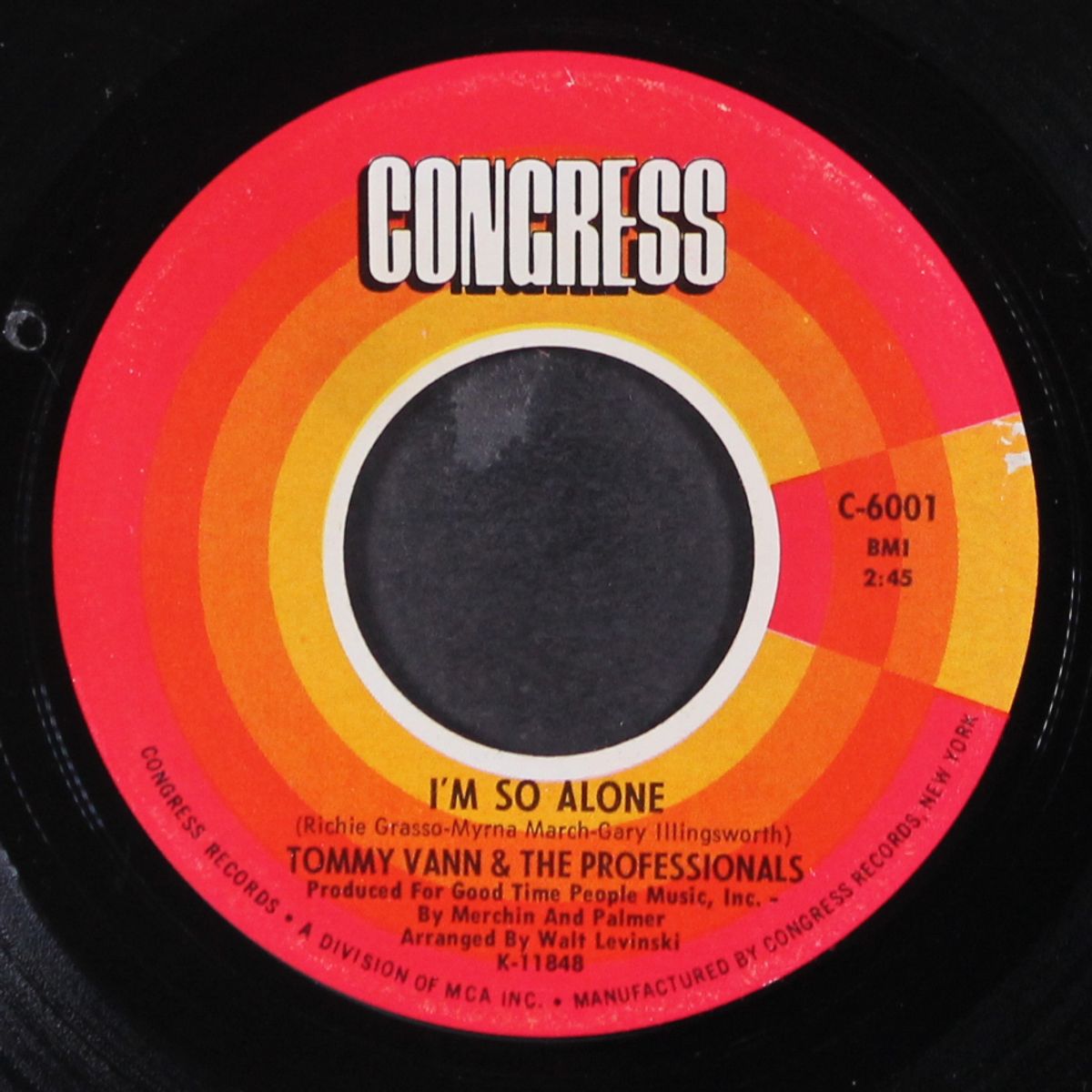 does your mama know about me / i'm so alone by TOMMY VANN & PROFESSIONALS