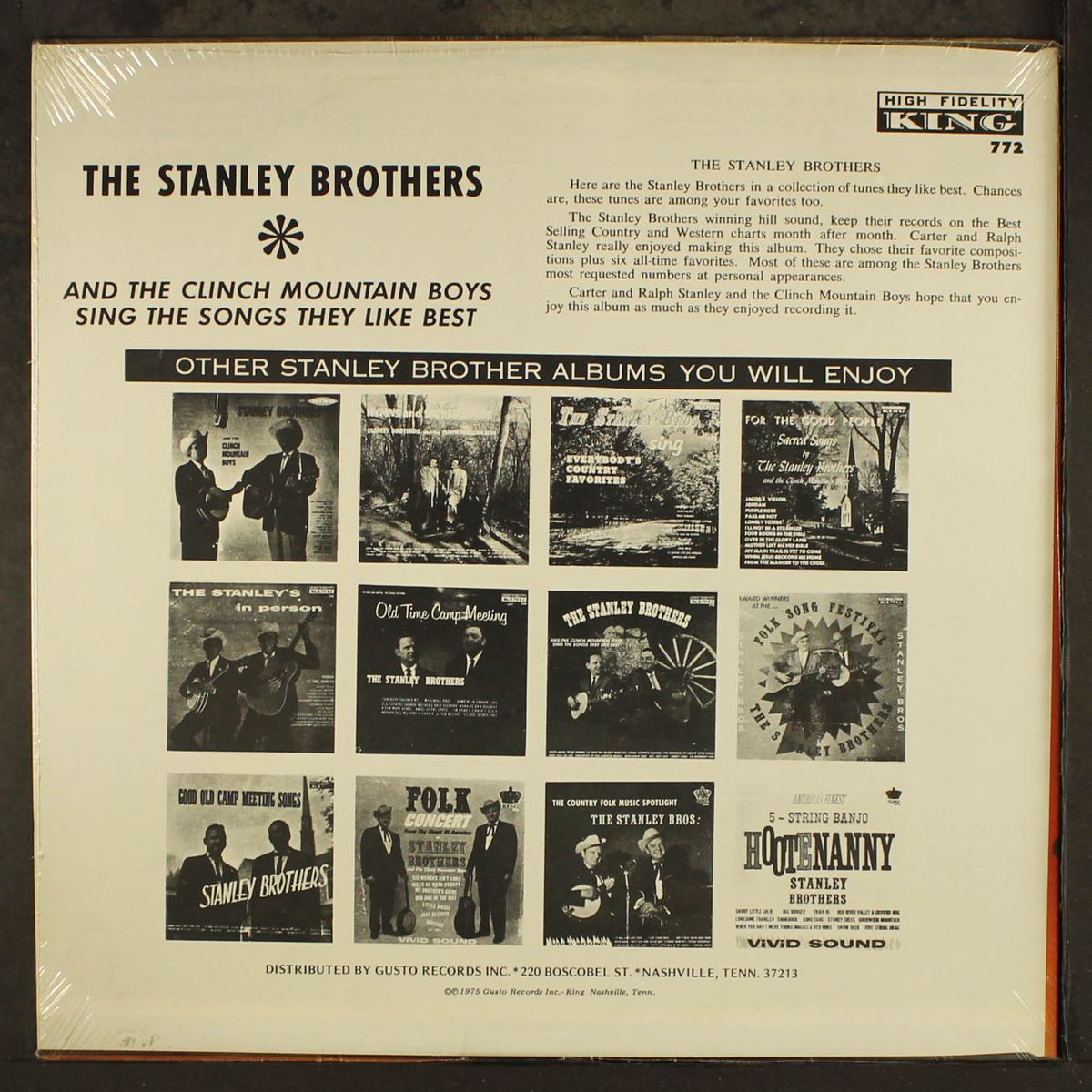 sing the songs they like best by STANLEY BROTHERS