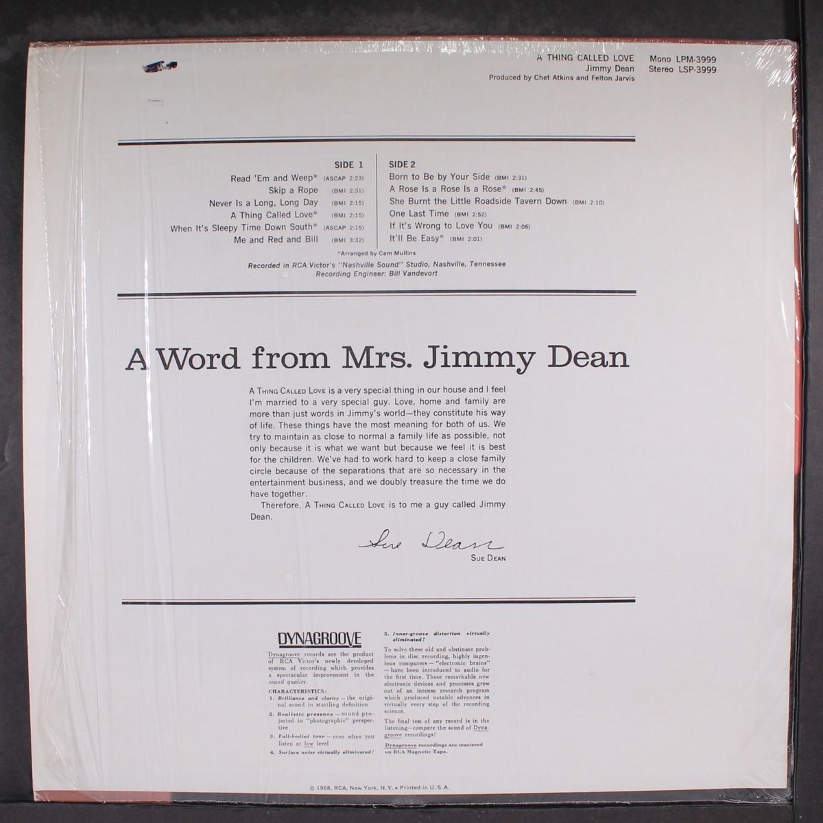a thing called love by JIMMY DEAN