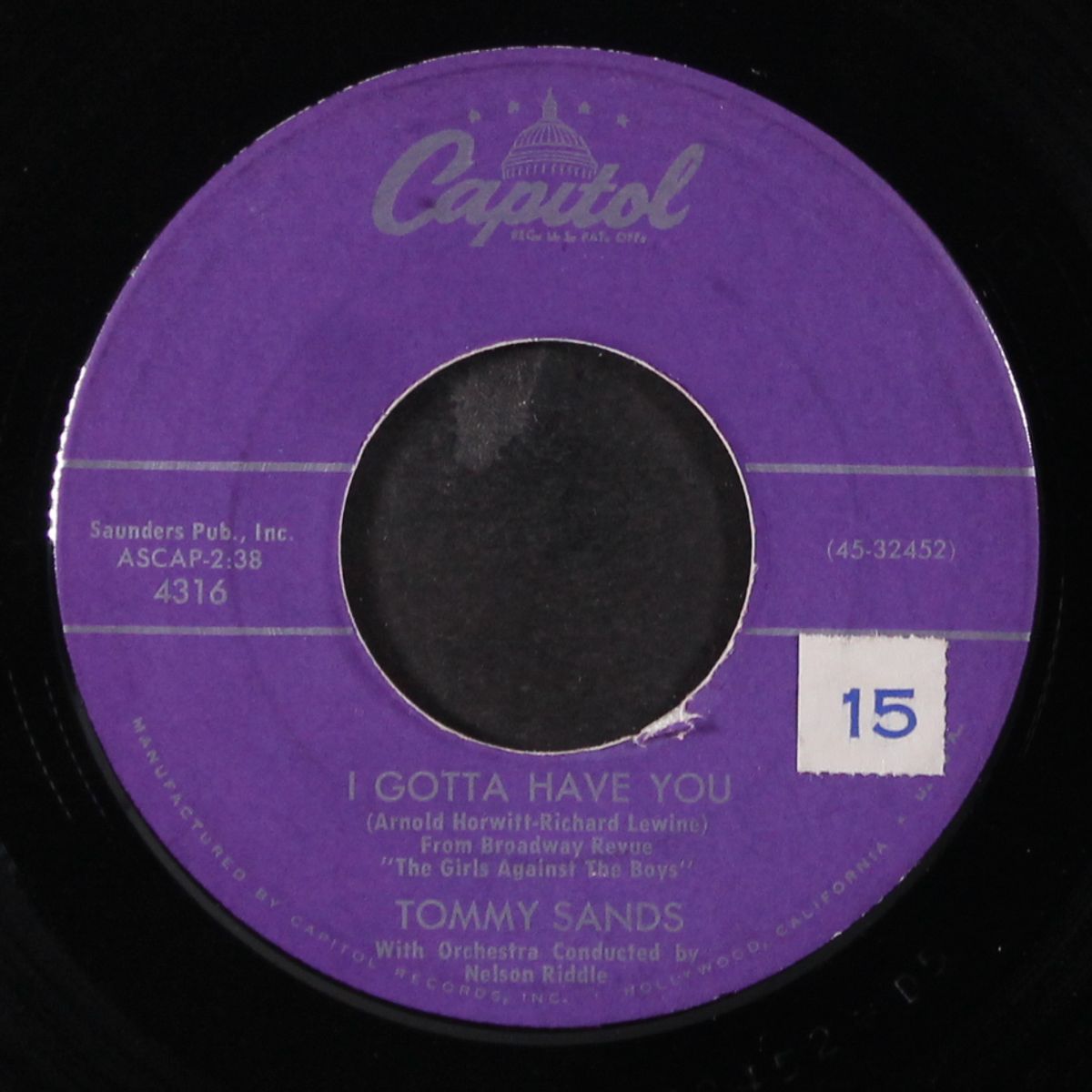 you hold the future / i gotta have you by TOMMY SANDS
