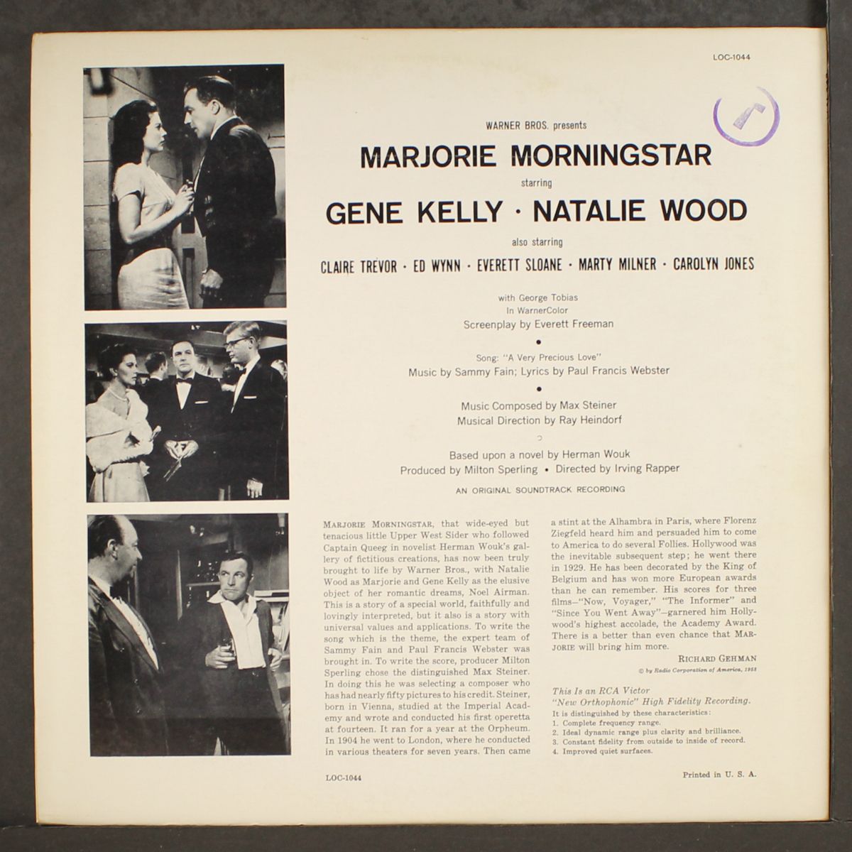 marjorie morningstar by SOUNDTRACK