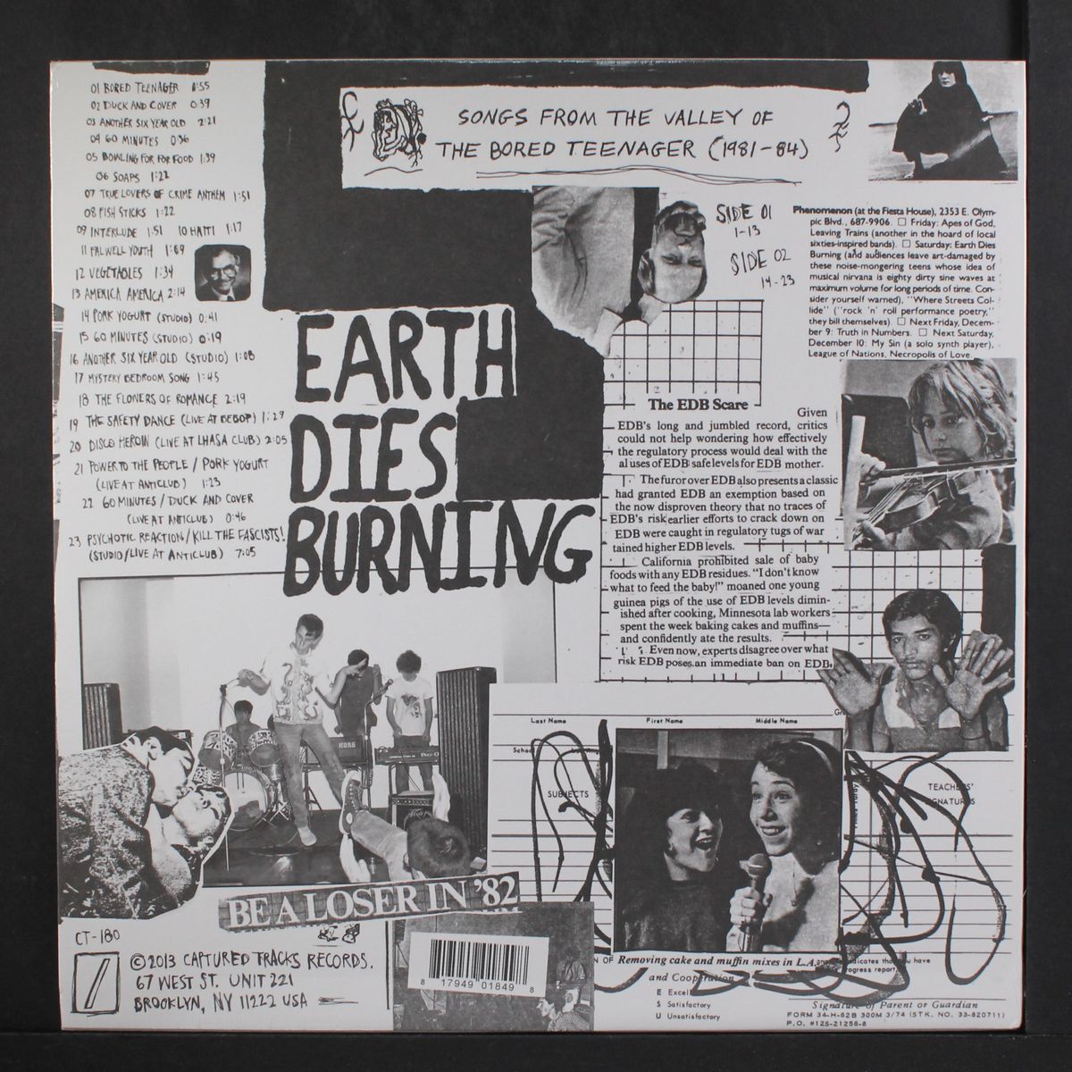 songs from the valley of the bored teenager (1981-84) by EARTH DIES BURNING