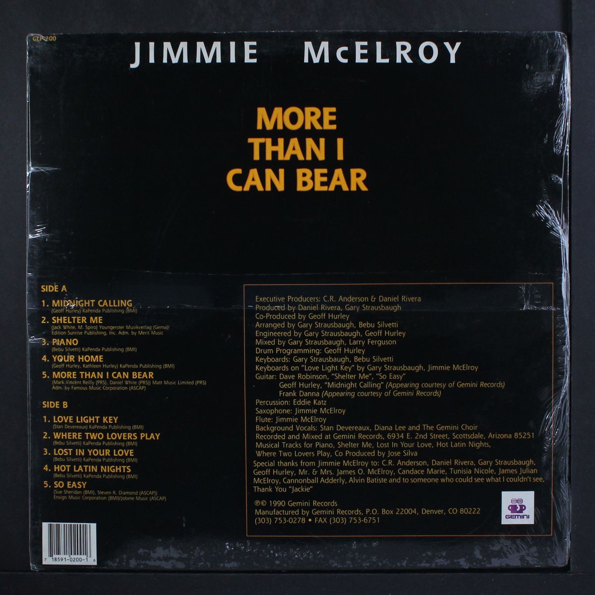 more than i can bear by JIMMIE MCELROY