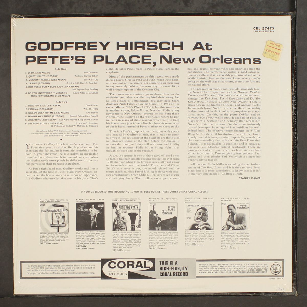 at pete's place, new orleans by GODFREY HIRSCH