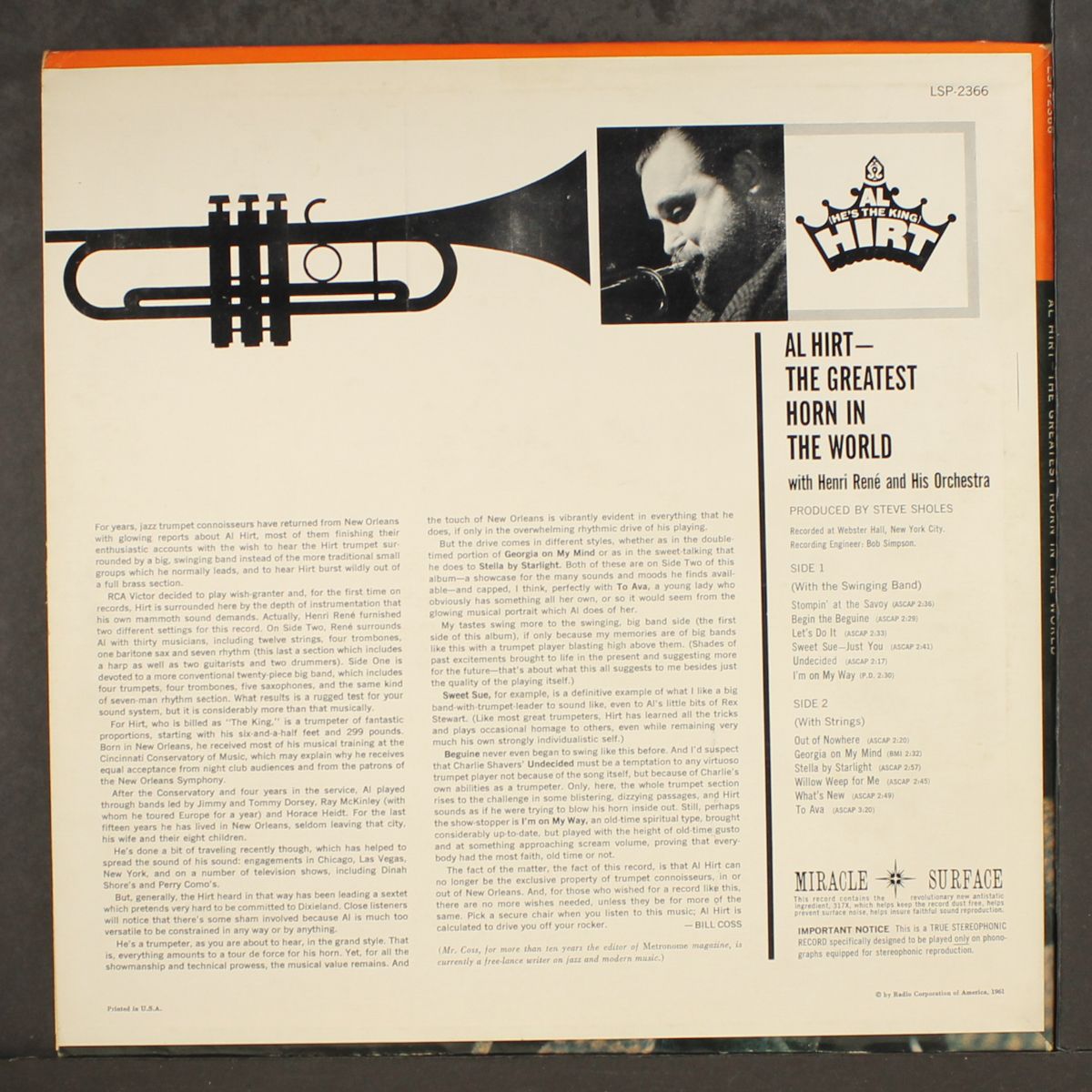 the greatest horn in the world by AL HIRT