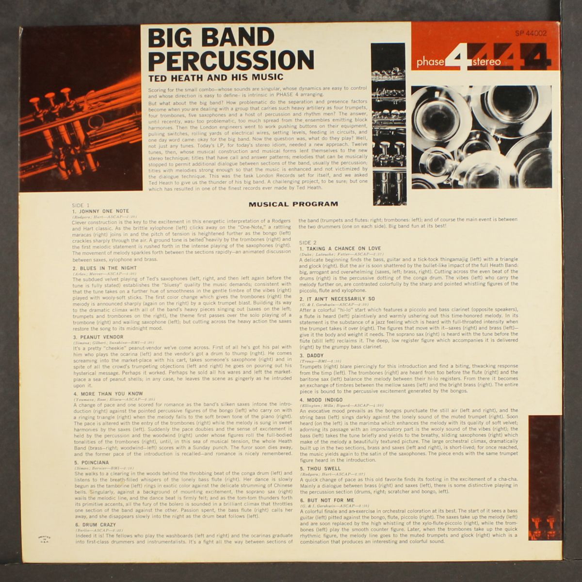 big band percussion by TED HEATH