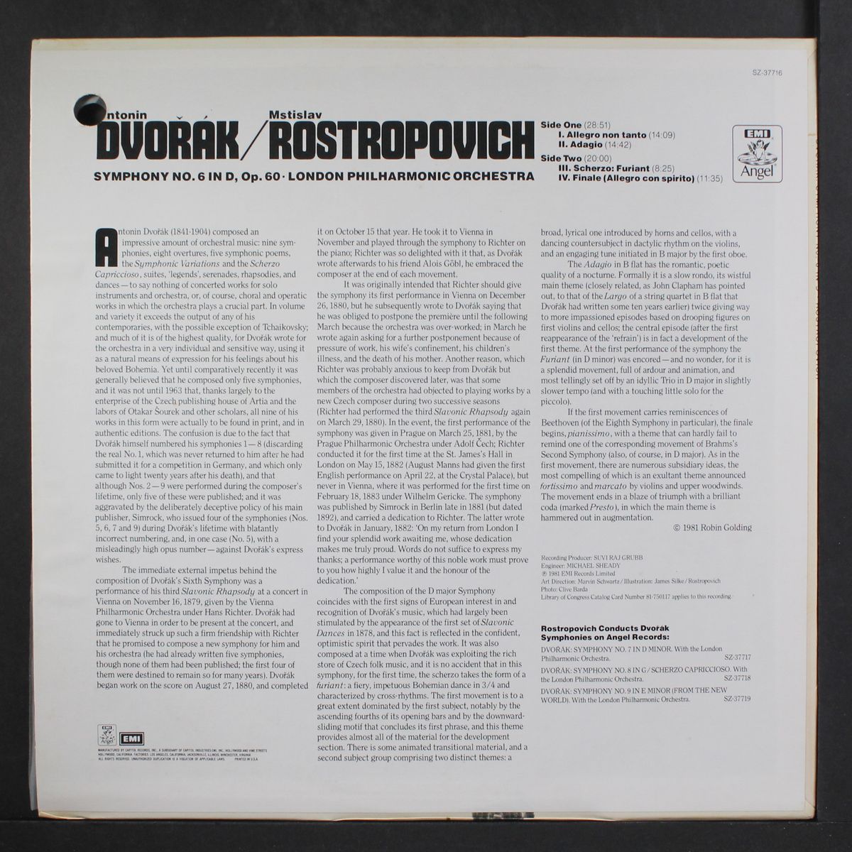 dvorak: symphony no. 6 by MSTISLAV ROSTROPOVICH