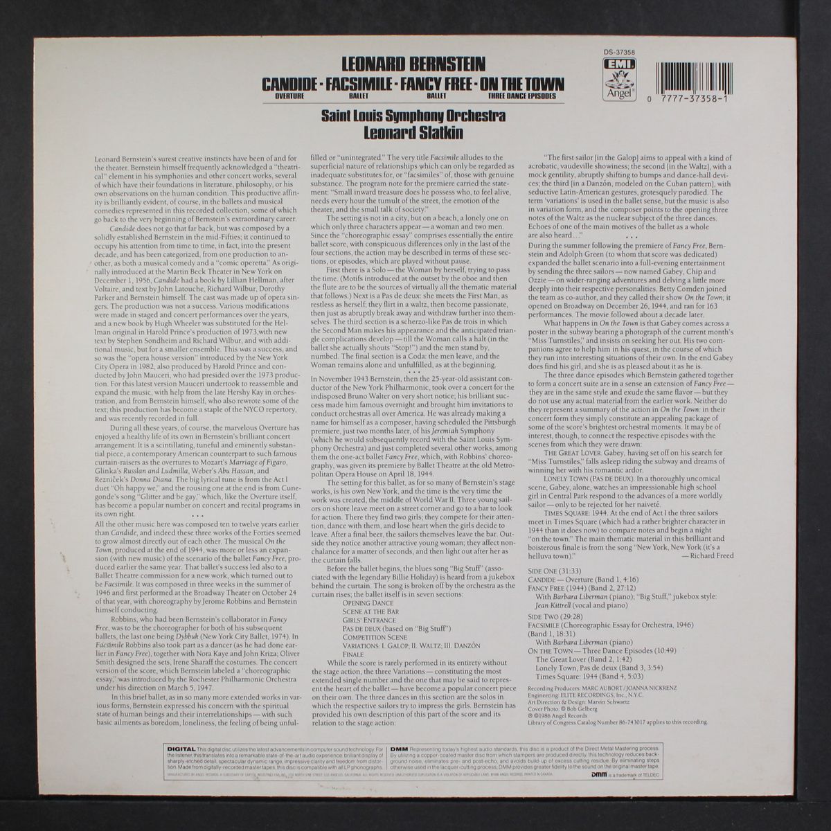 bernstein: candide / facsimile / fancy free / on the town by LEONARD SLATKIN