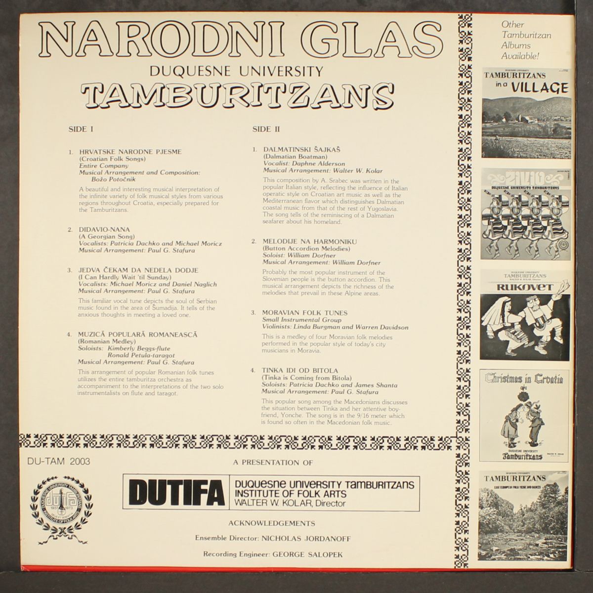 narodni glas by DUQUESNE UNIVERSITY TAMBURITZANS