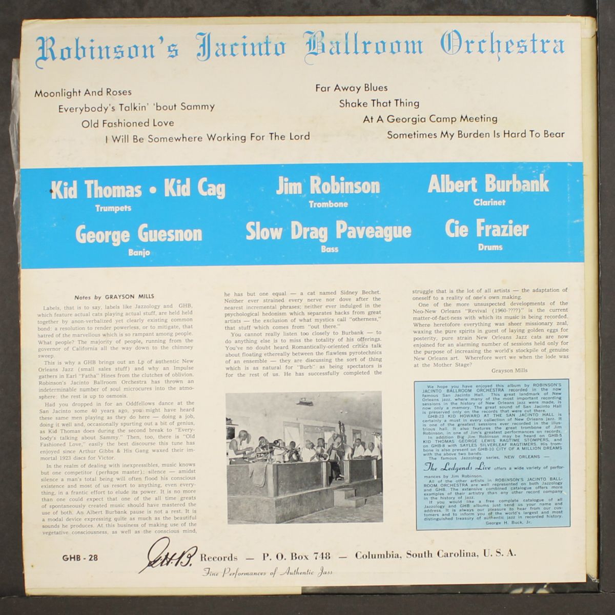 robinson's jacinto ballroom orchestra by JIM ROBINSON
