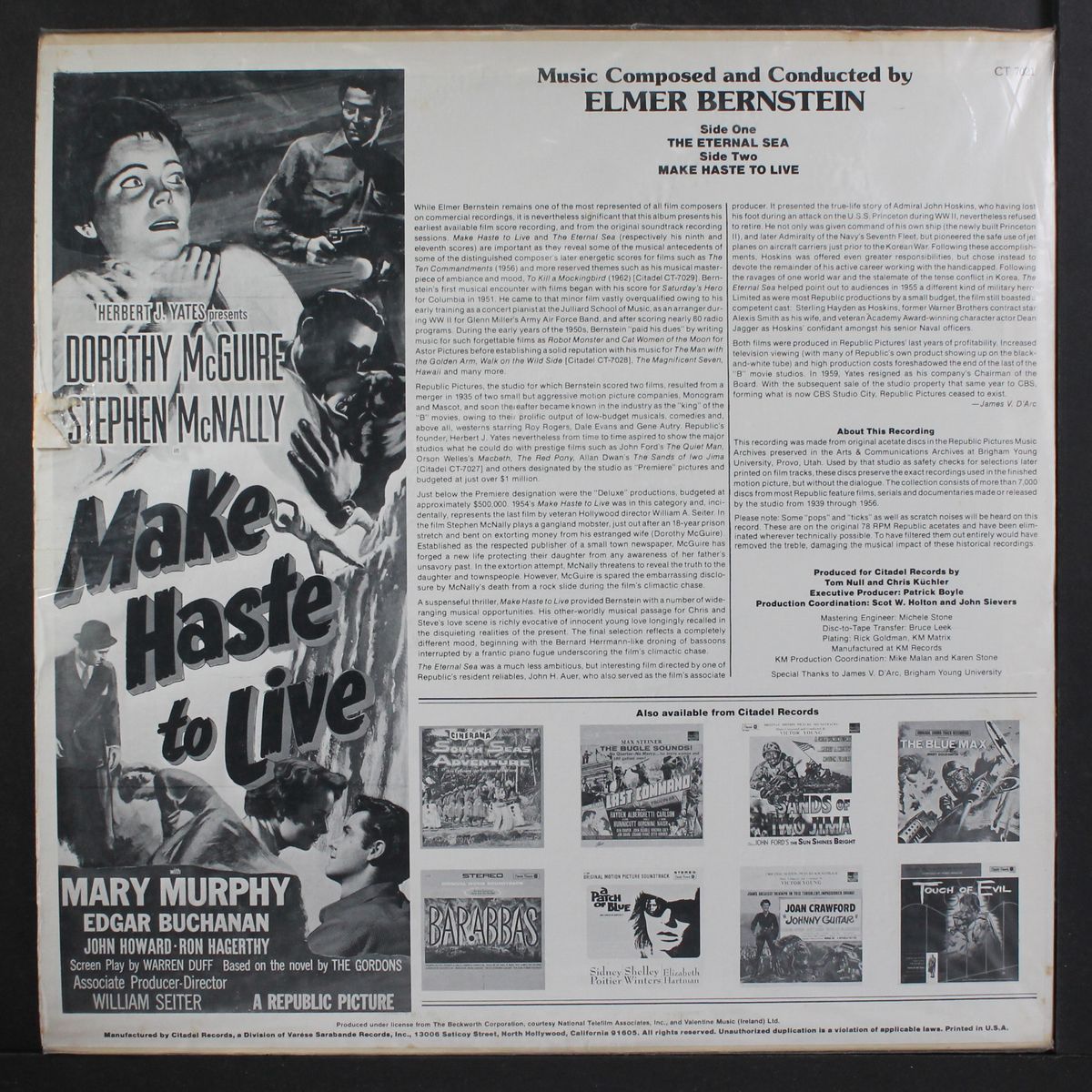 the eternal sea / make haste to live by SOUNDTRACK