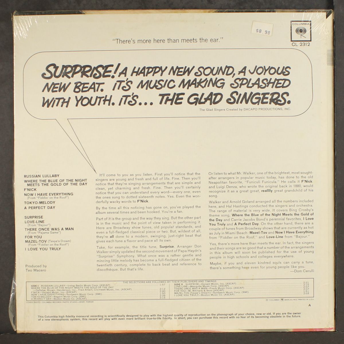 surprise! by GLAD SINGERS