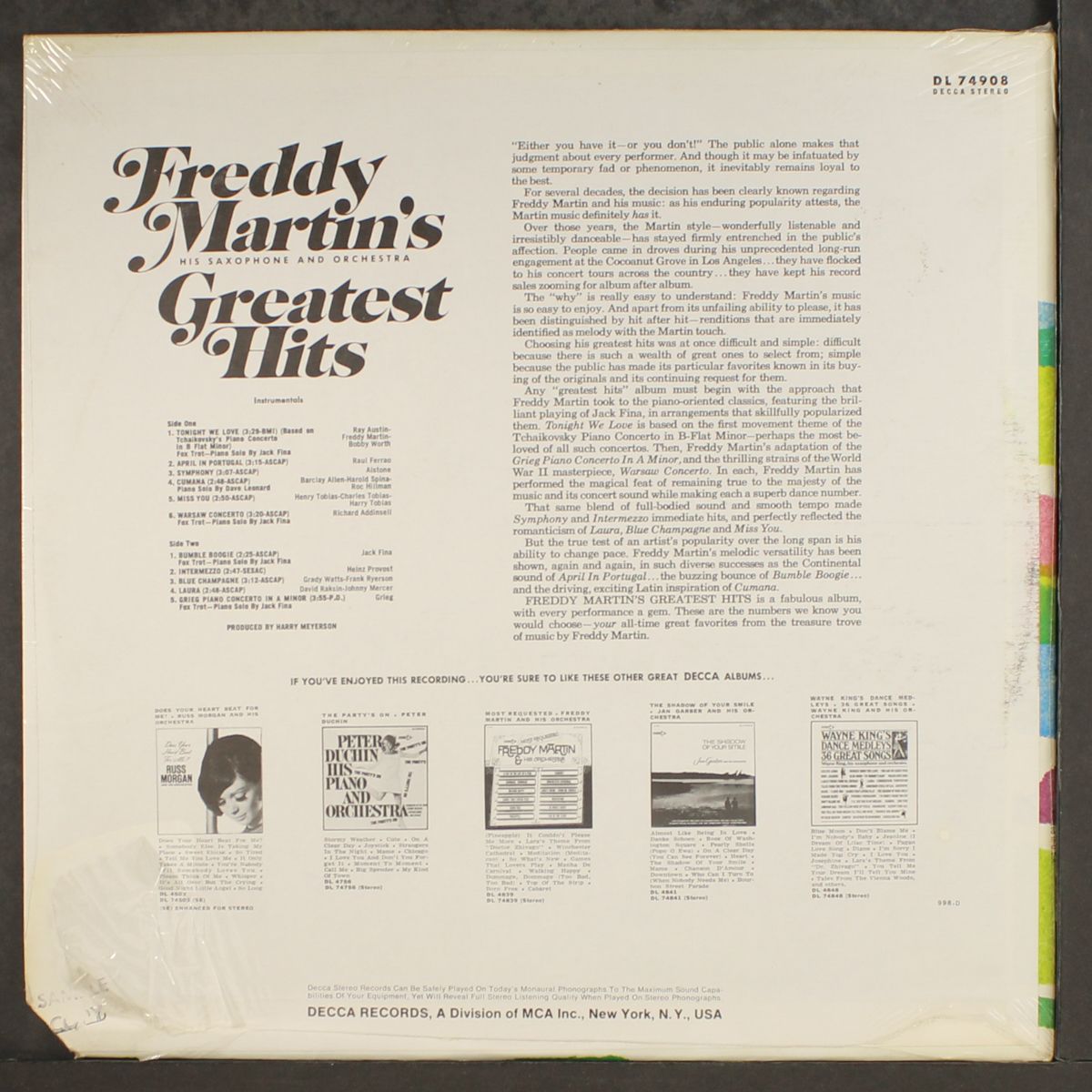 greatest hits by FREDDY MARTIN