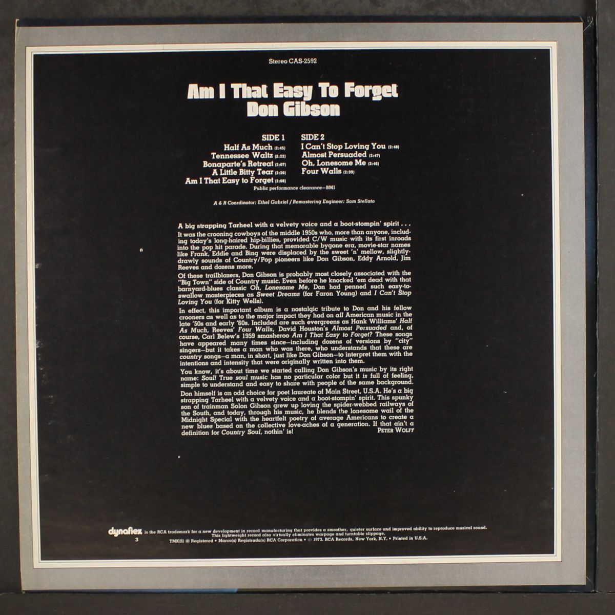 am i that easy to forget by DON GIBSON