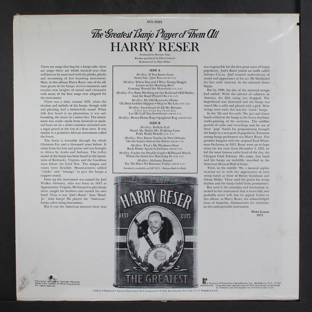 the greatest banjo player of them all by HARRY RESER