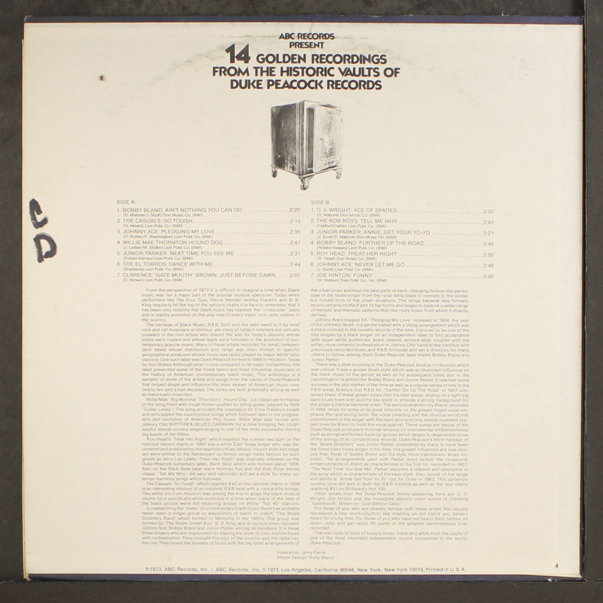 14 golden recordings from the historic duke/peacock records by VARIOUS