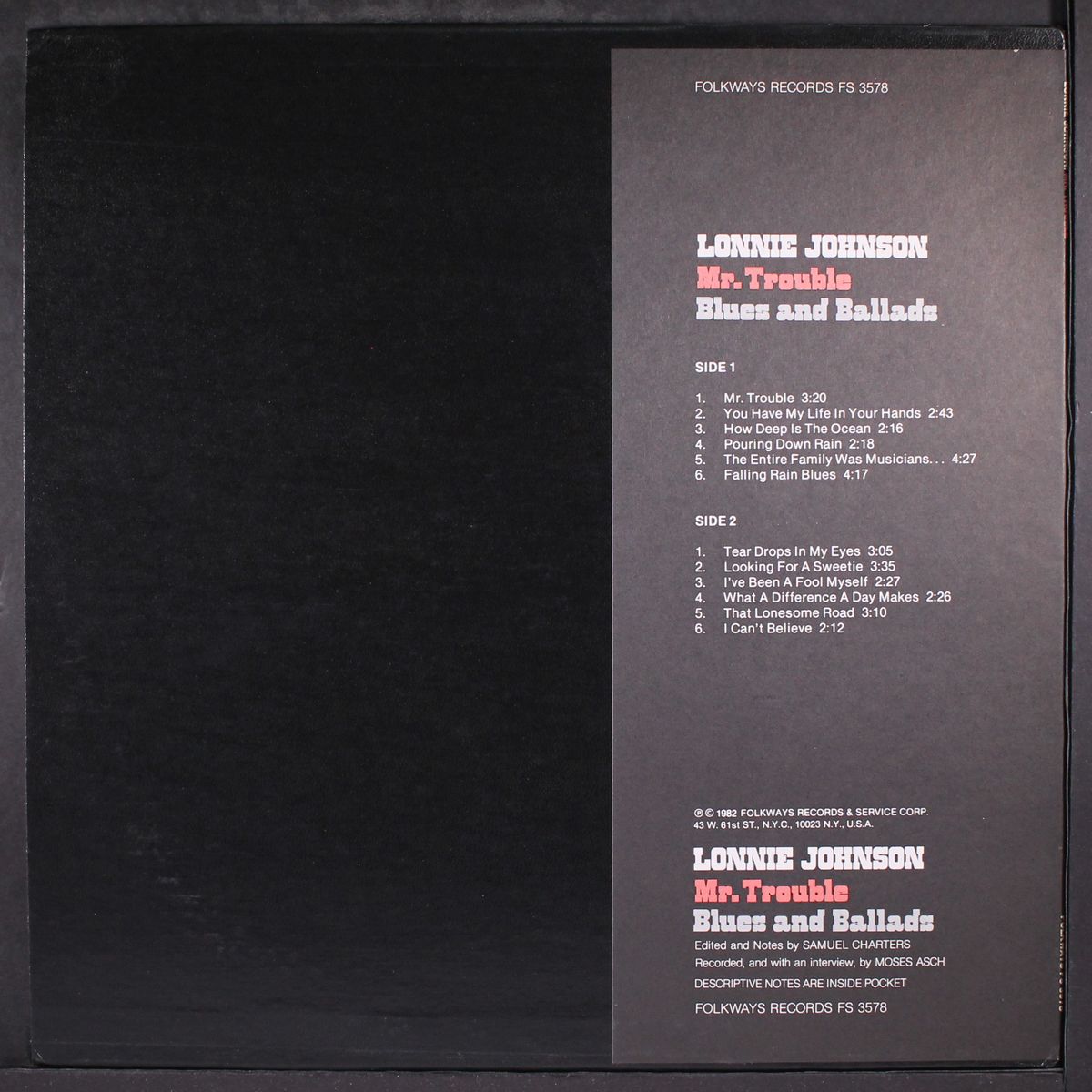 mr. trouble by LONNIE JOHNSON