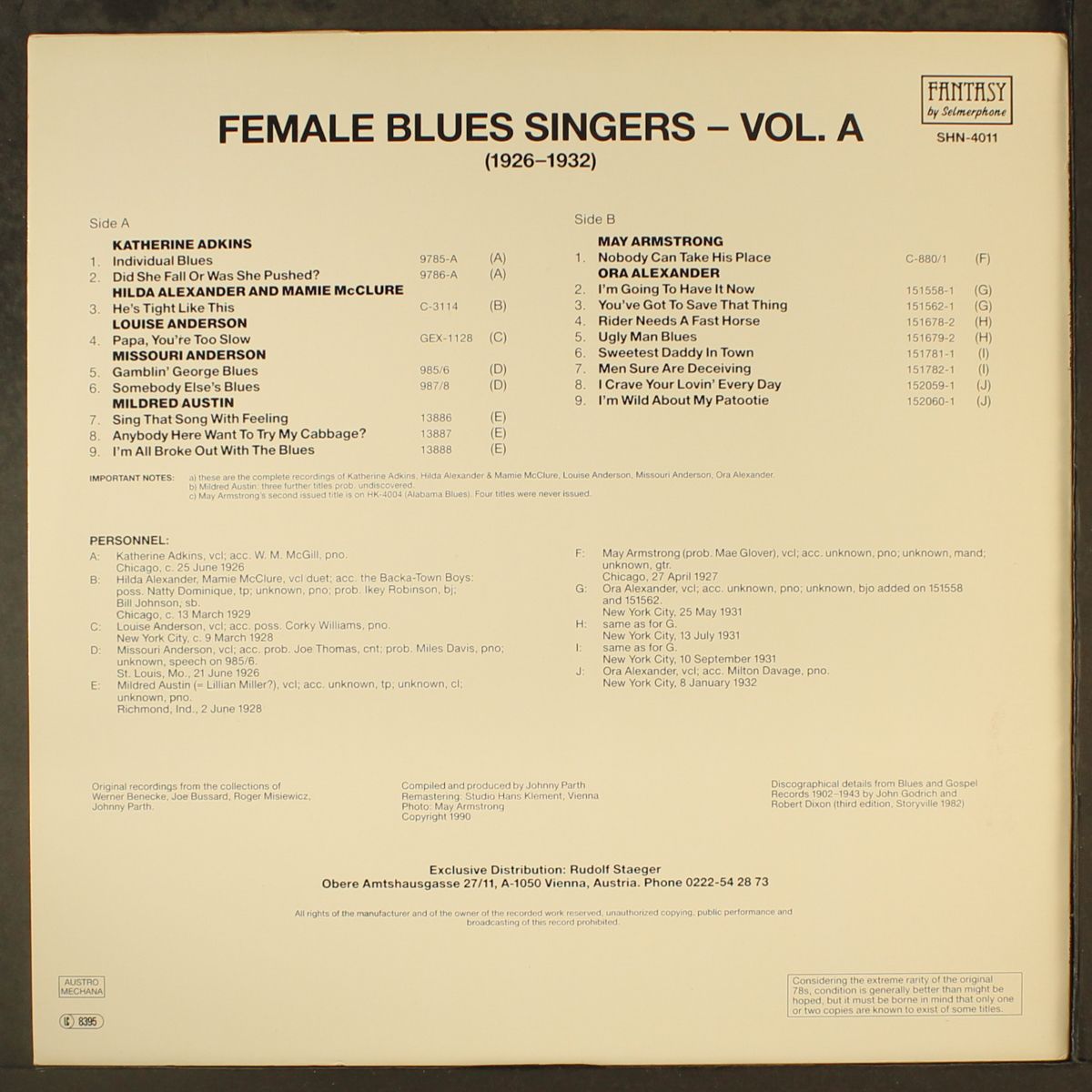 female blues singers, vol. a by VARIOUS