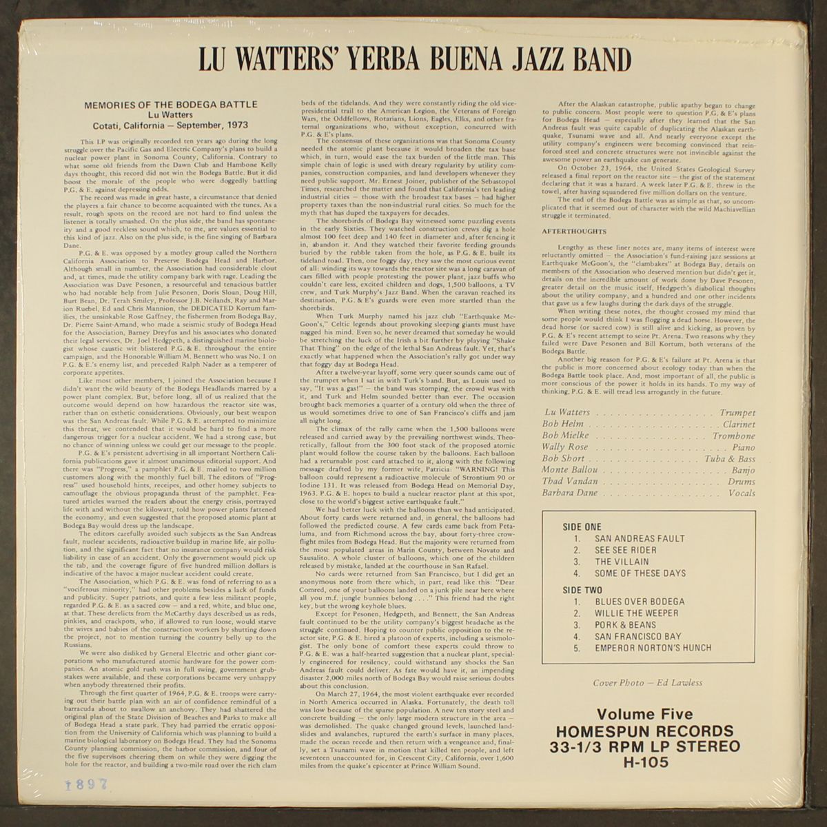 memories of the bodega battle by LU WATTERS YERBA BUENA JAZZ BAND