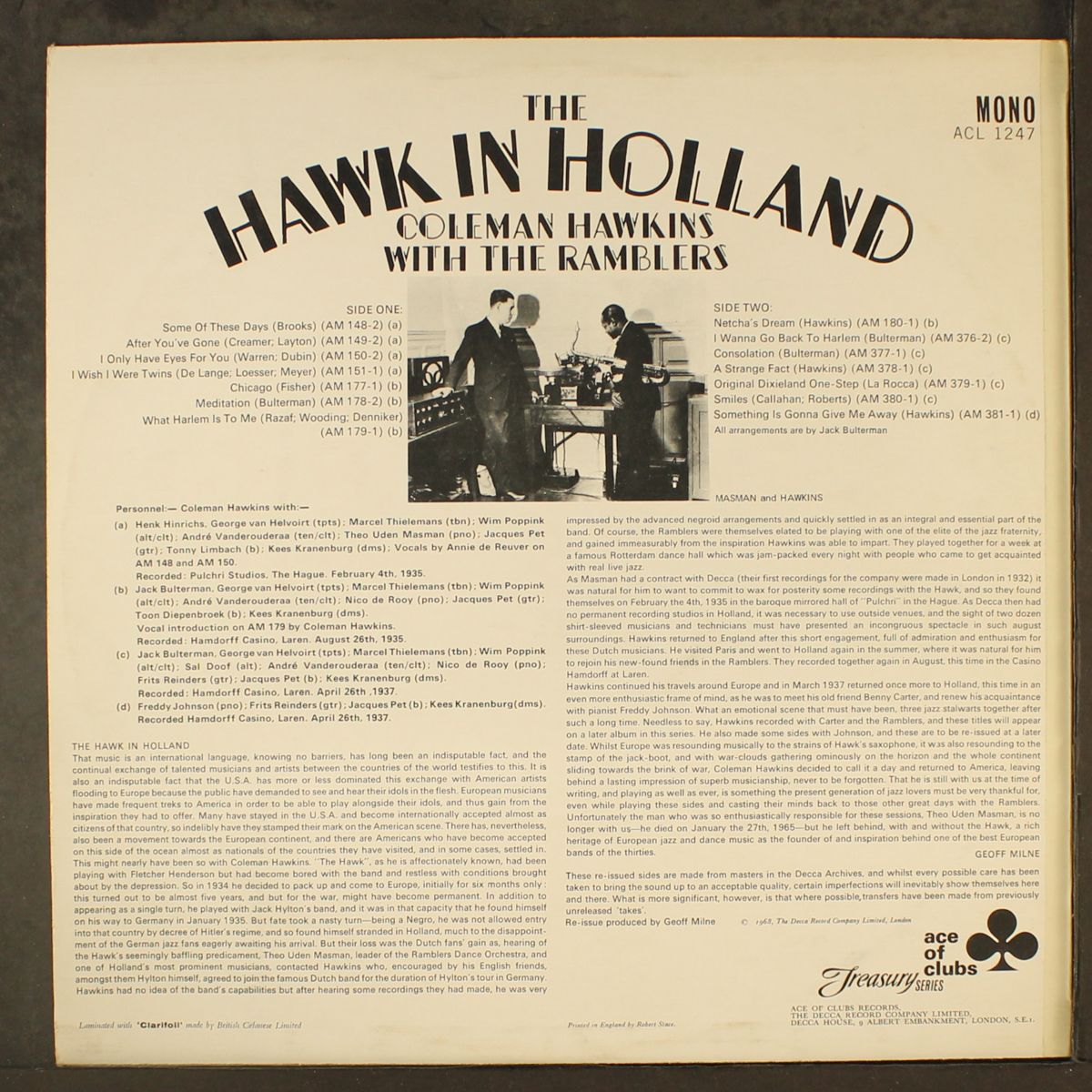 the hawk in holland by COLEMAN HAWKINS