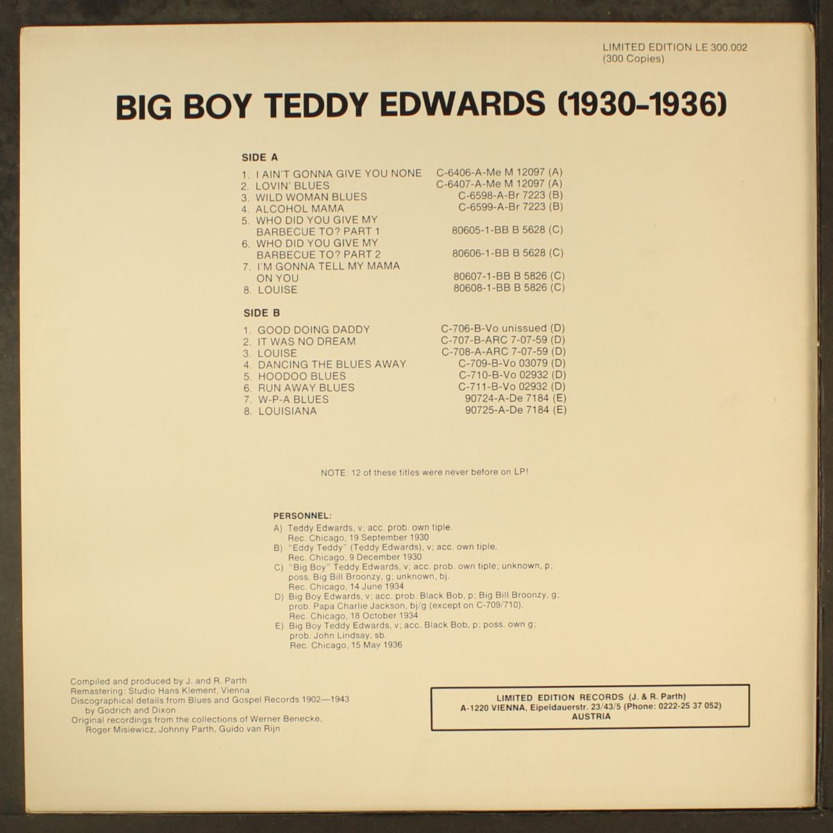 1930-1936 by BIG BOY TEDDY EDWARDS