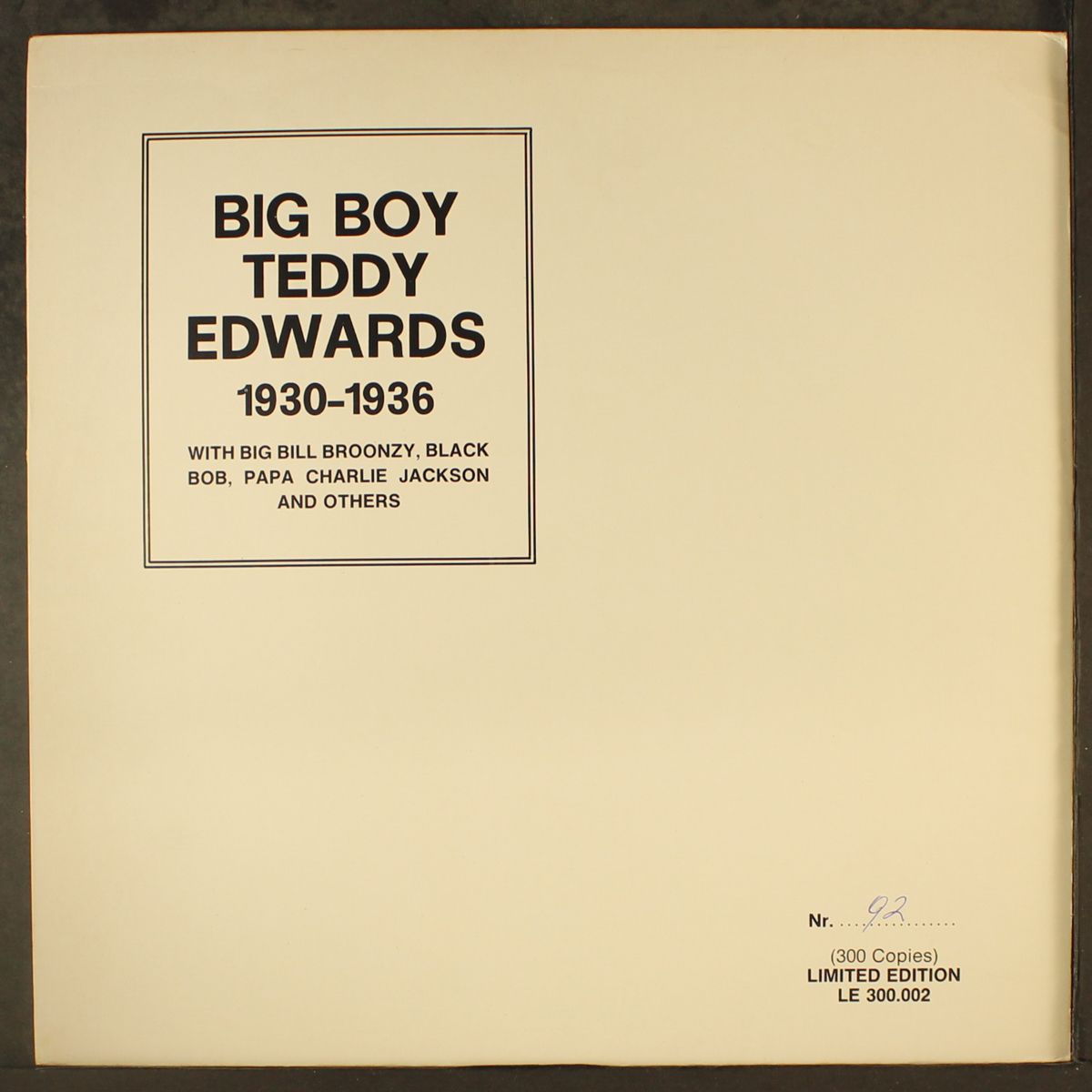 1930-1936 by BIG BOY TEDDY EDWARDS