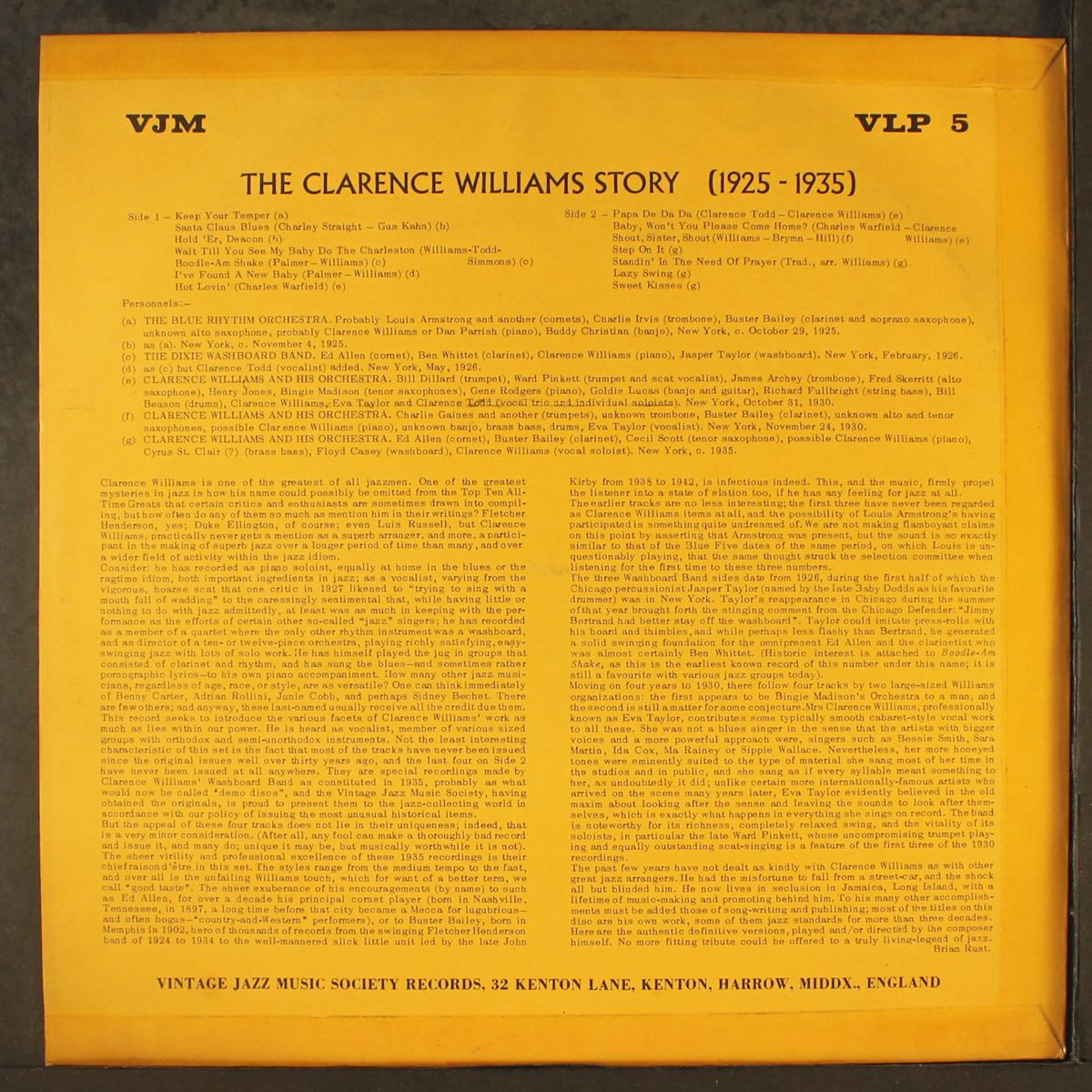 the clarence williams story 1925-1935 rare recordings by CLARENCE WILLIAMS