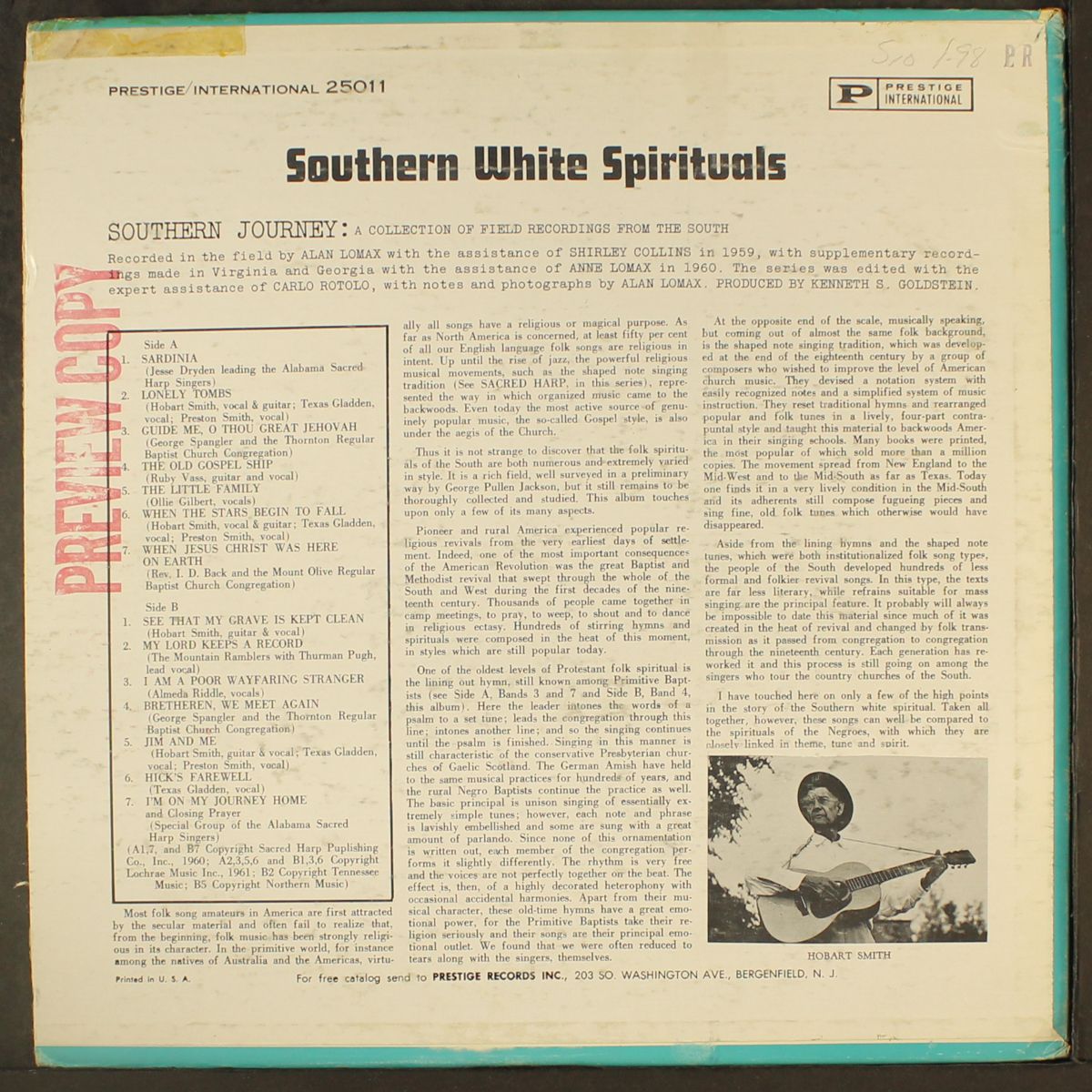 southern white spirituals by VARIOUS