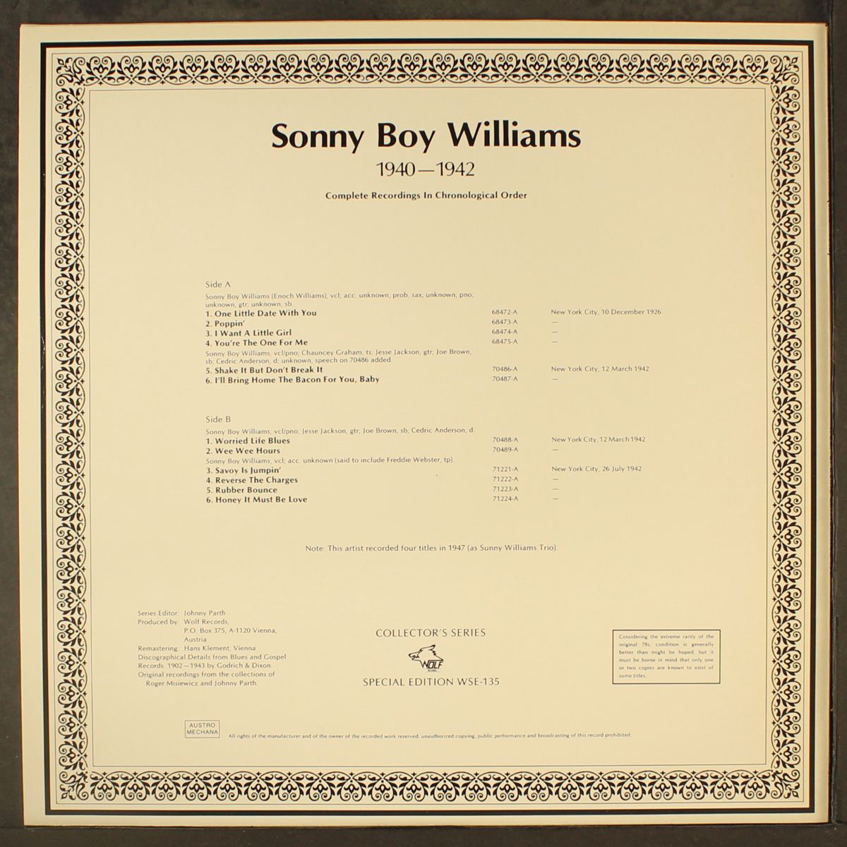 1940-42 by SONNY BOY WILLIAMS