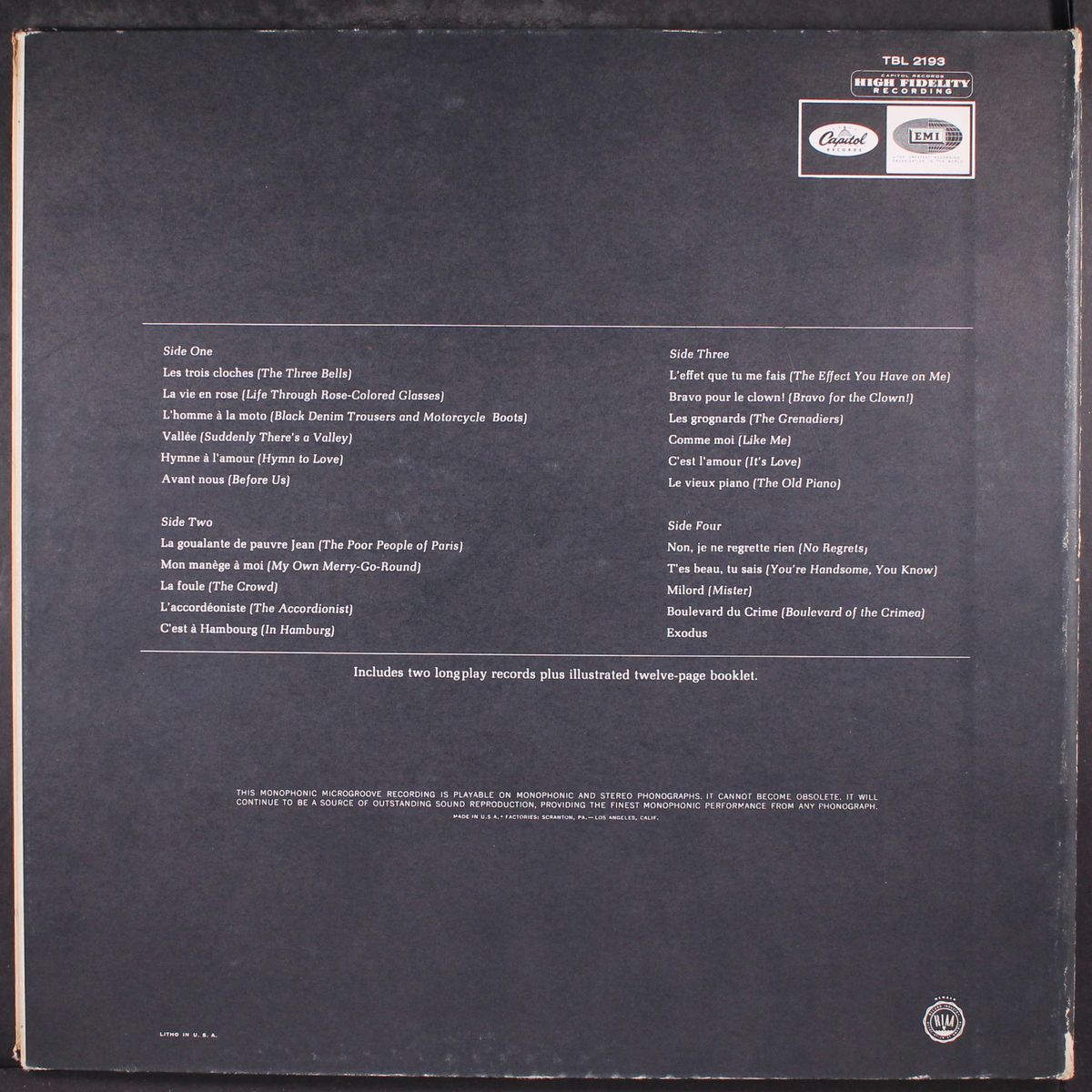 the definitive piaf by EDITH PIAF