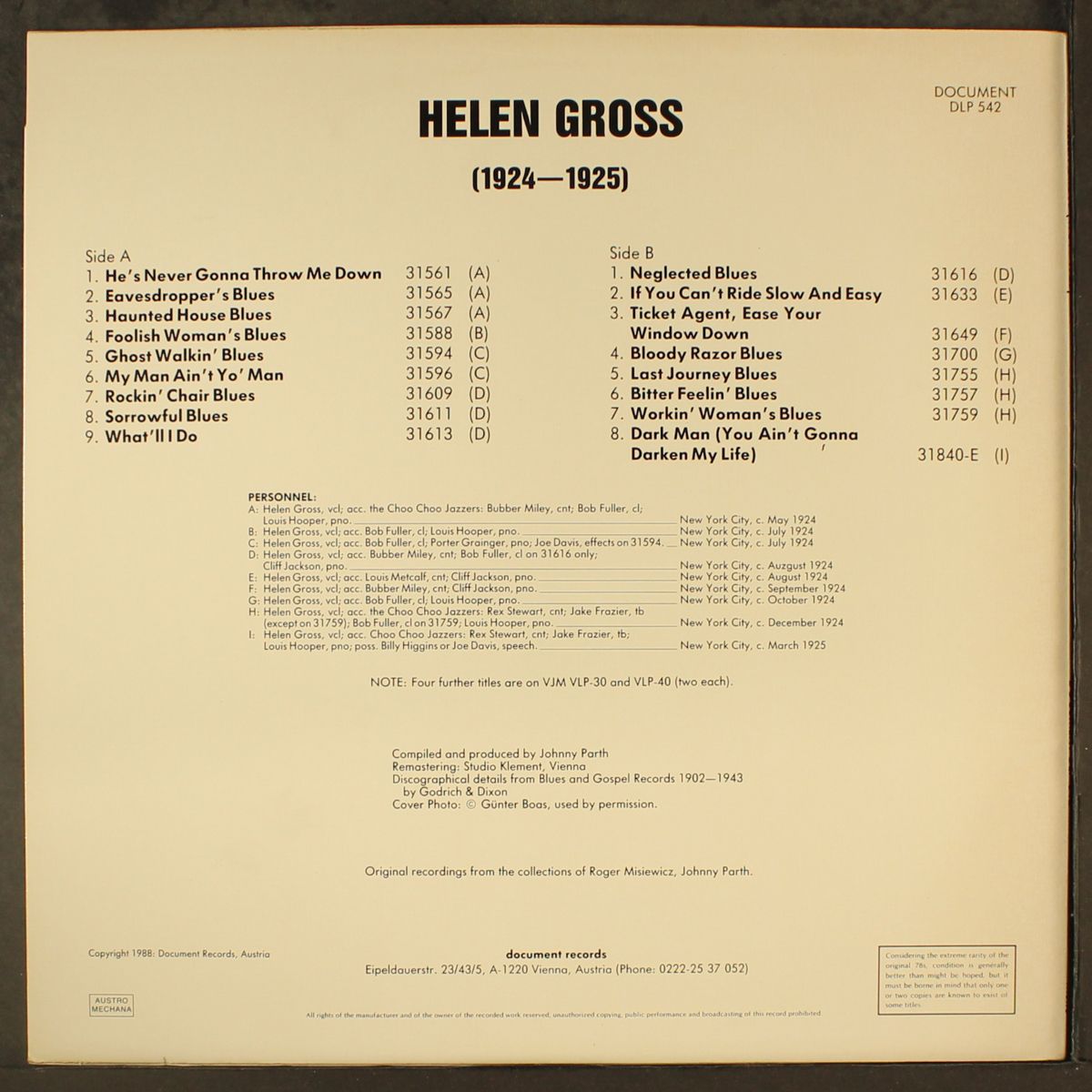 1924-1925 by HELEN GROSS
