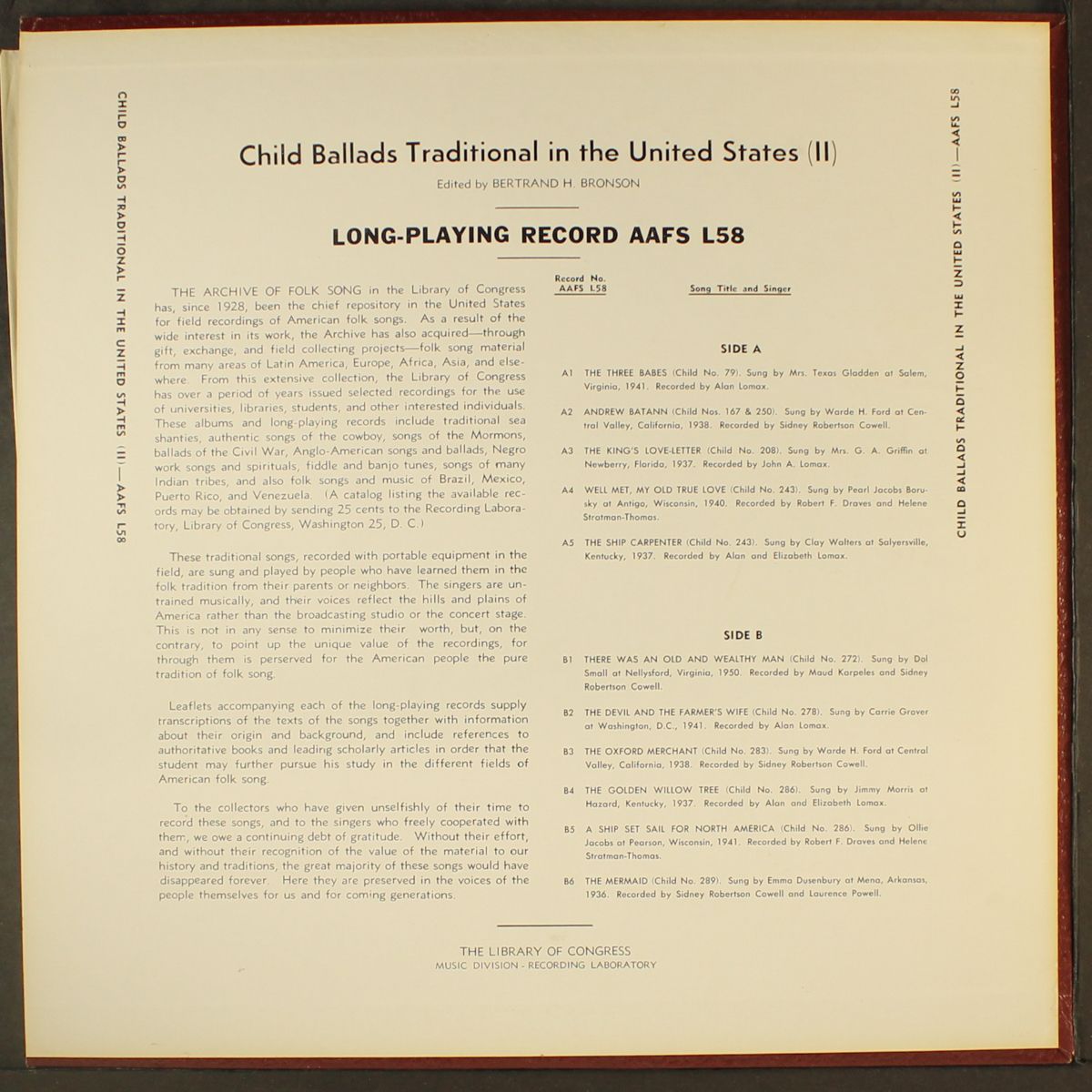 child ballads traditional in the united states (2) by VARIOUS