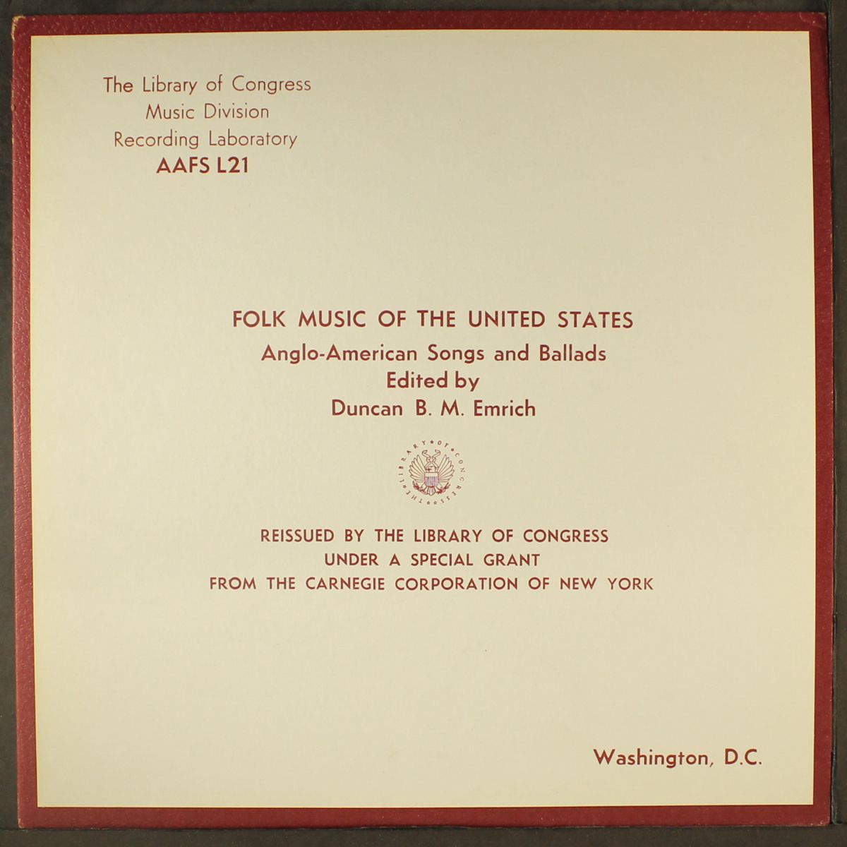 anglo-american songs and ballads by VARIOUS